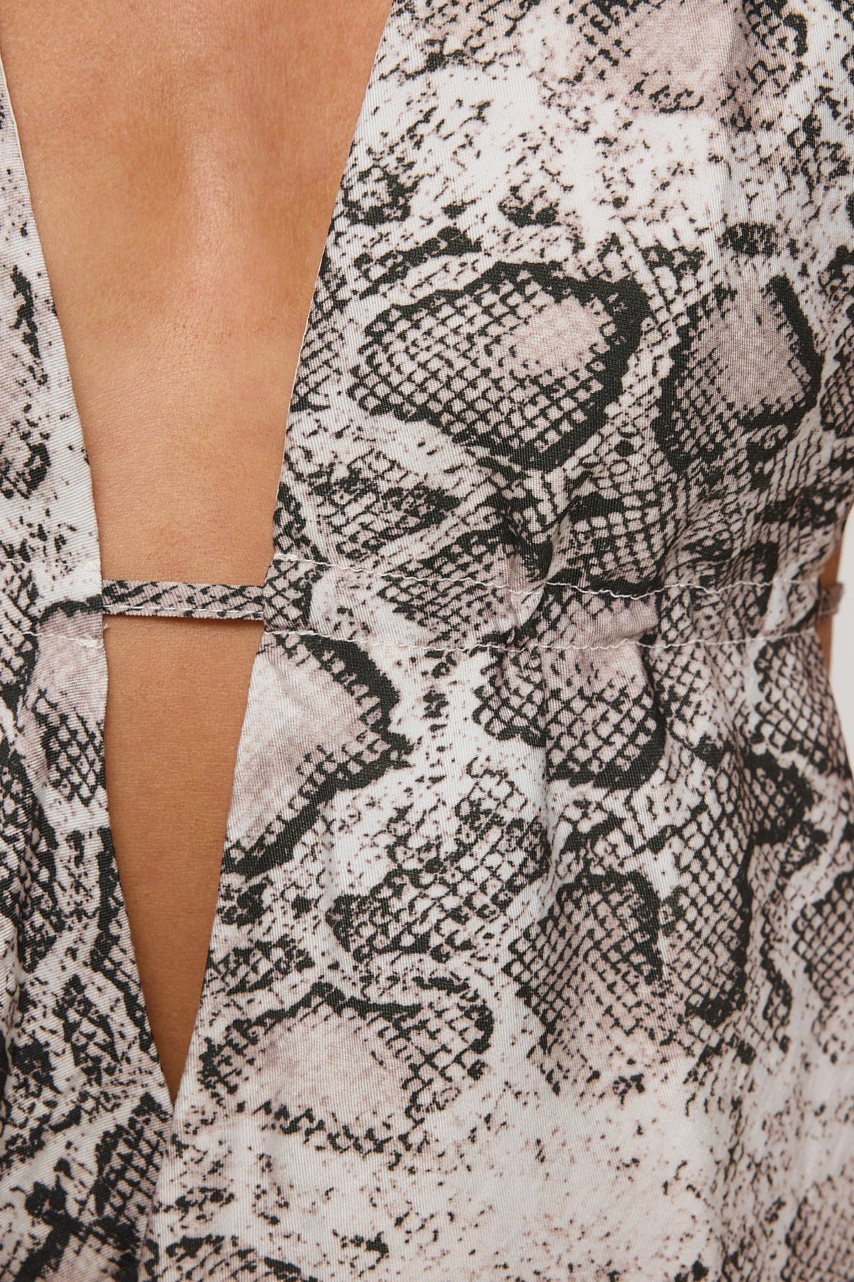 Luck & Trouble Gwen Snake Halter Backless Top Snake Print - Image 6