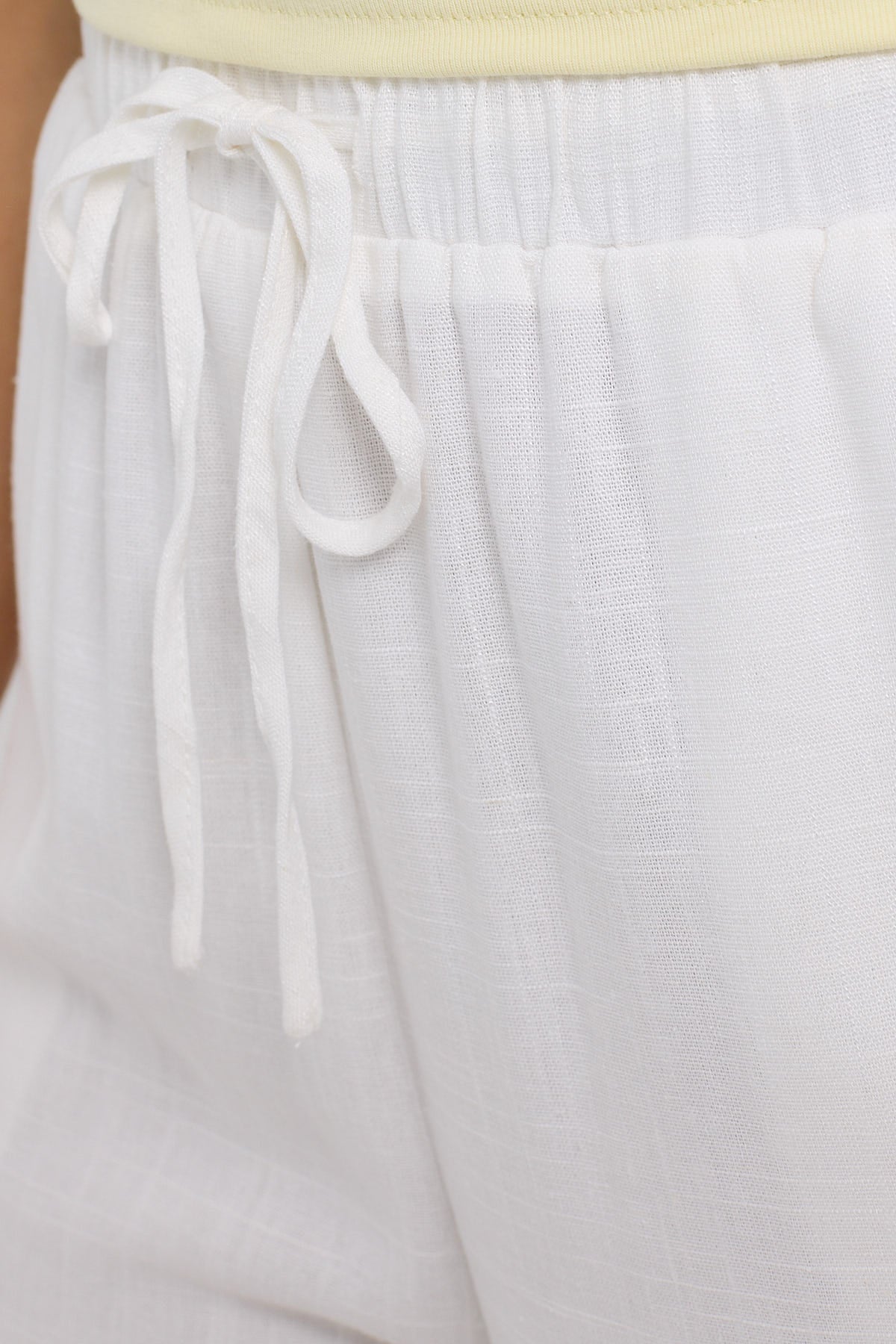 Luck & Trouble Haven Mid Rise Bow Pants White - Image 5