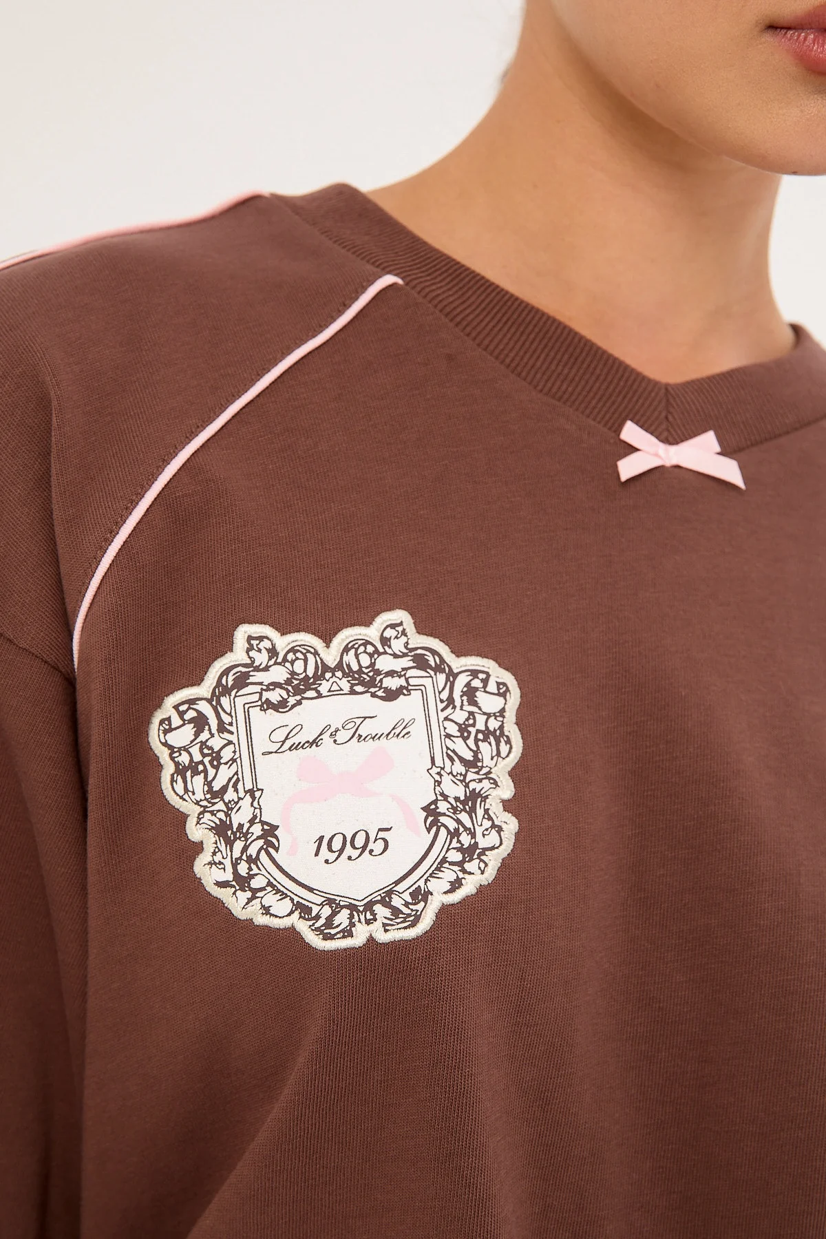 Luck & Trouble Home Run Honey Oversized Tee Brown - Image 7