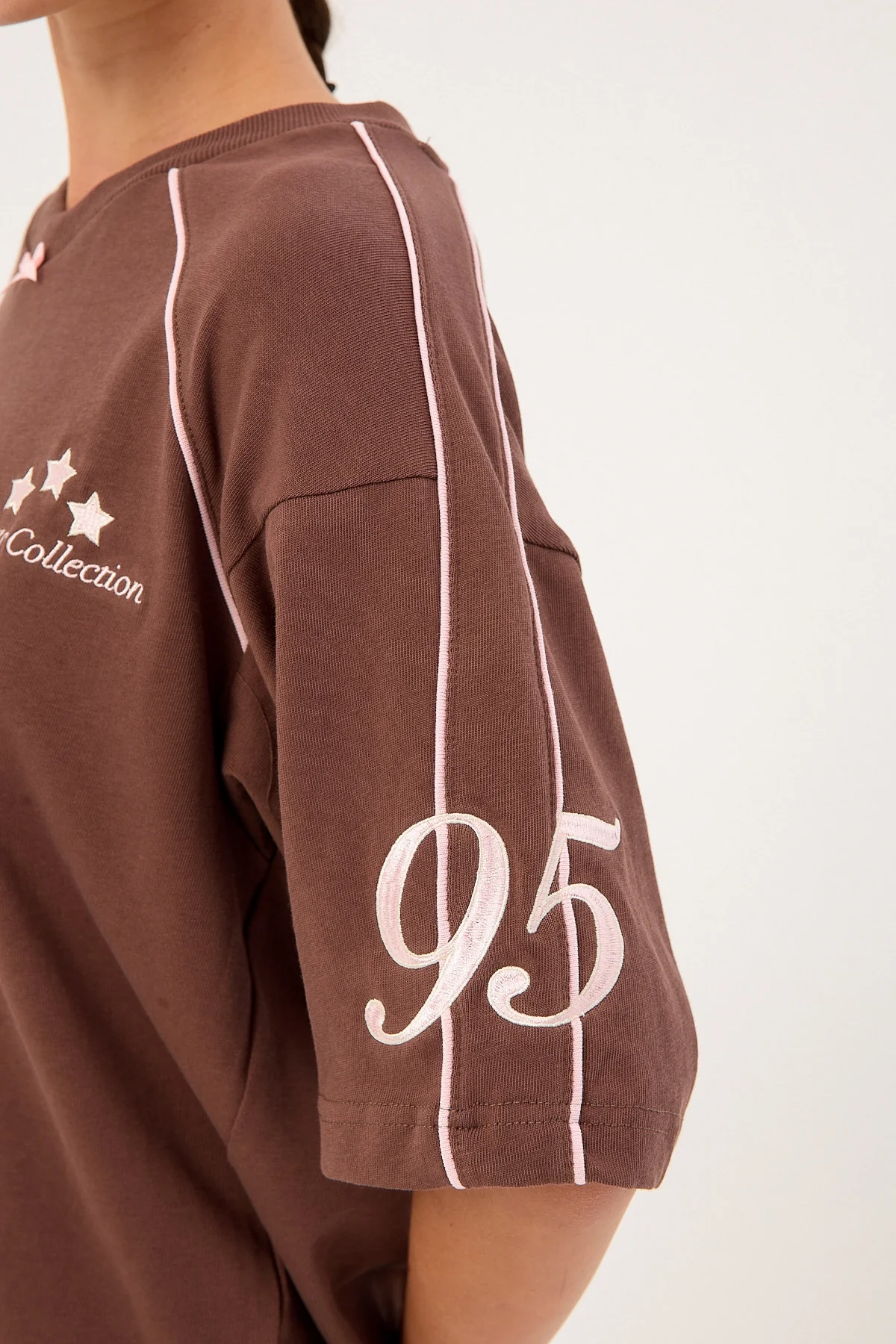 Luck & Trouble Home Run Honey Oversized Tee Brown - Image 8