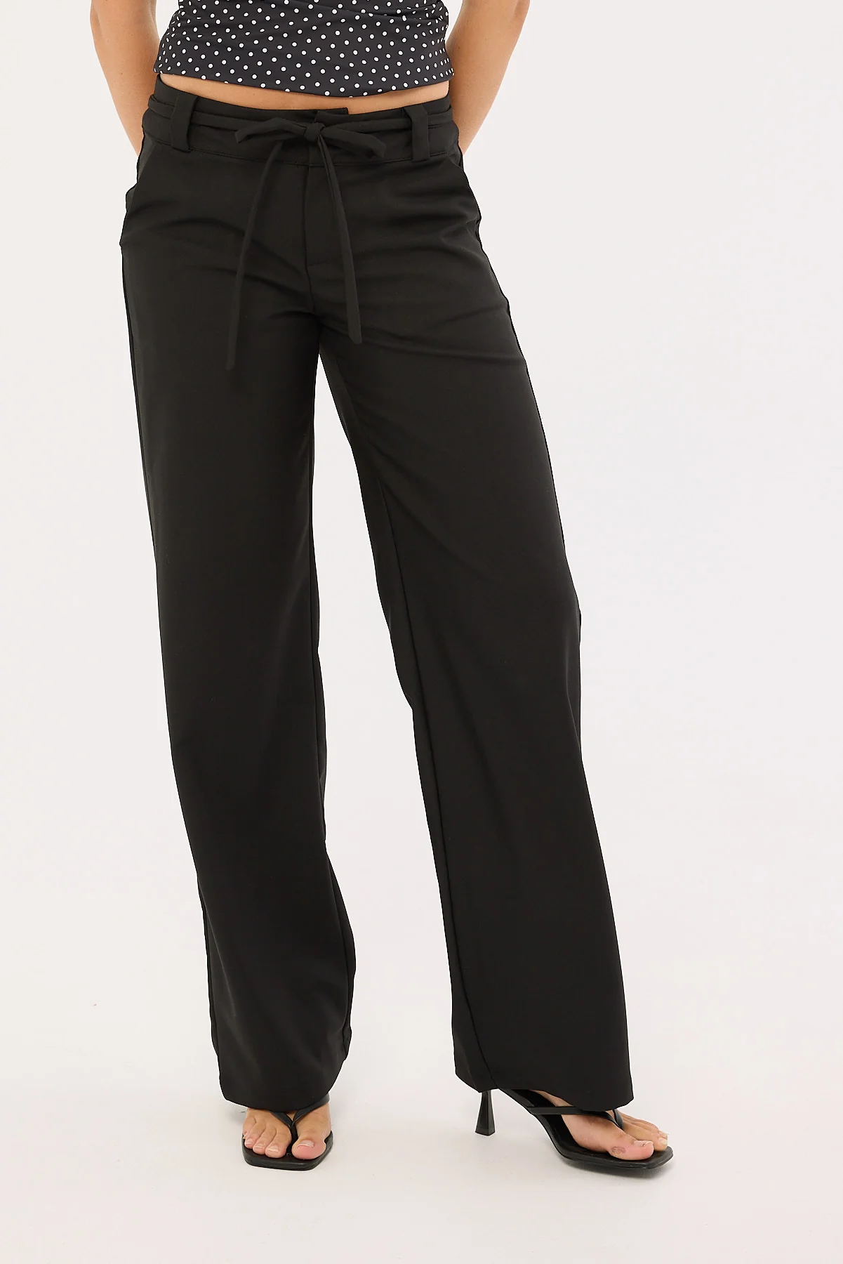 Luck & Trouble Jet Class Mid Rise Pants Black - Image 3