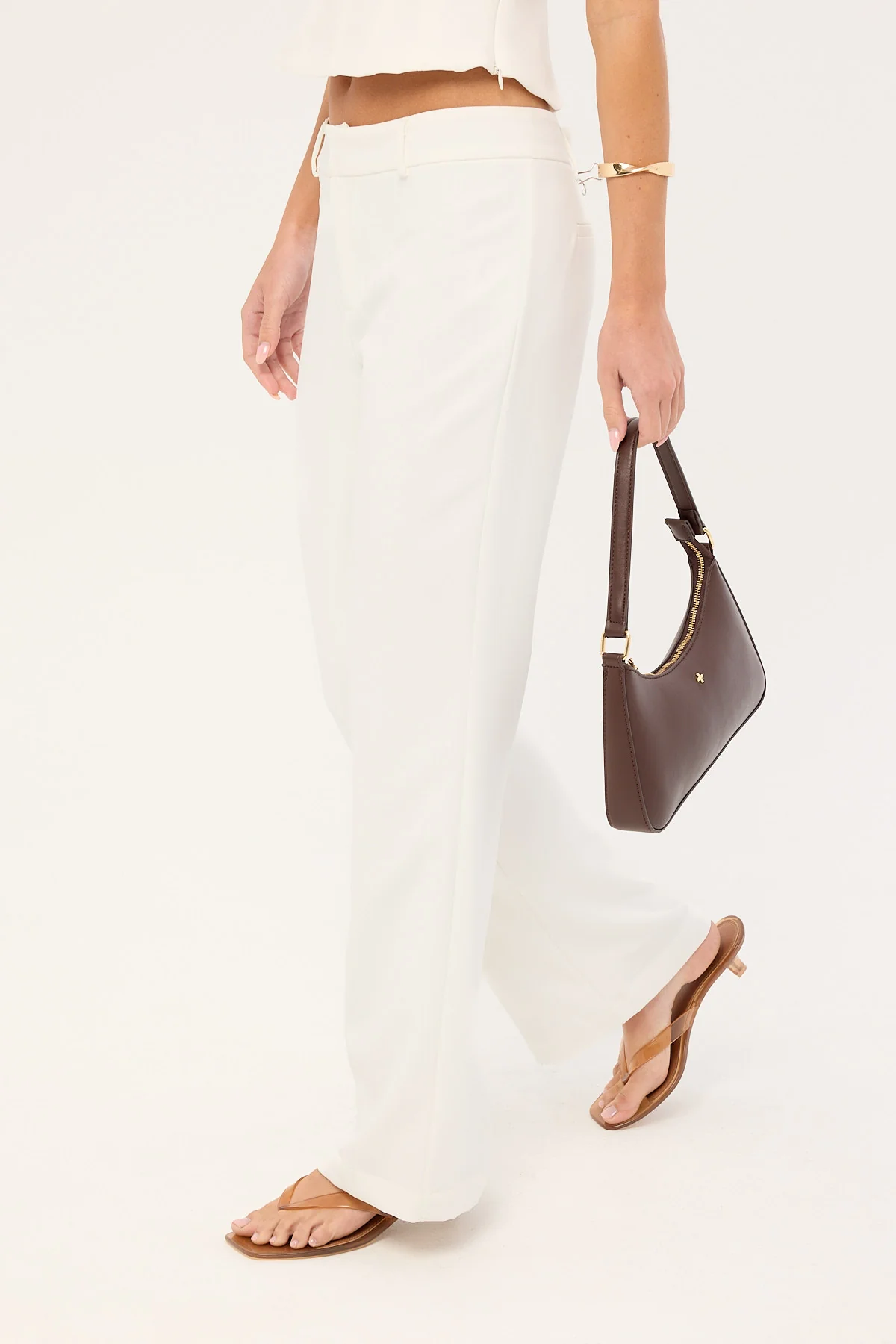 Luck & Trouble Karmi Low Rise Bootcut Pant White - Image 4