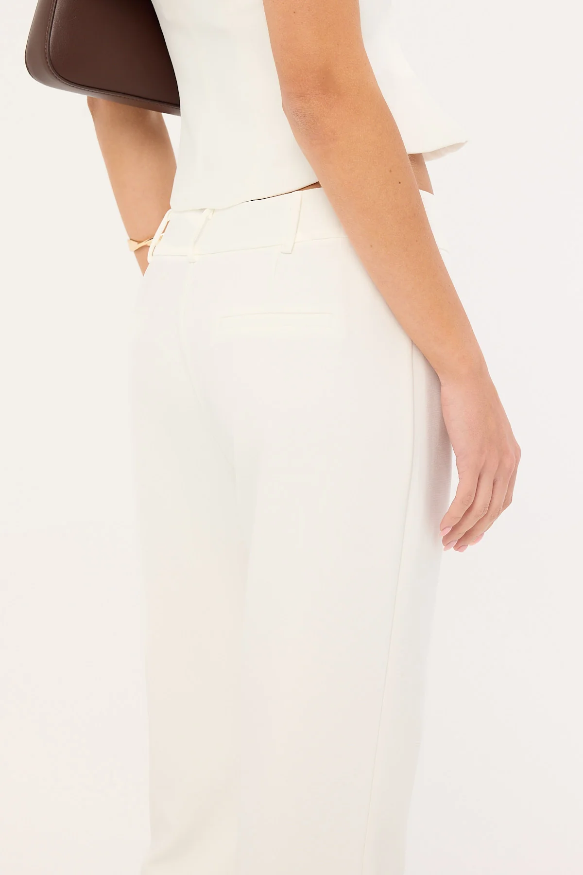 Luck & Trouble Karmi Low Rise Bootcut Pant White - Image 7