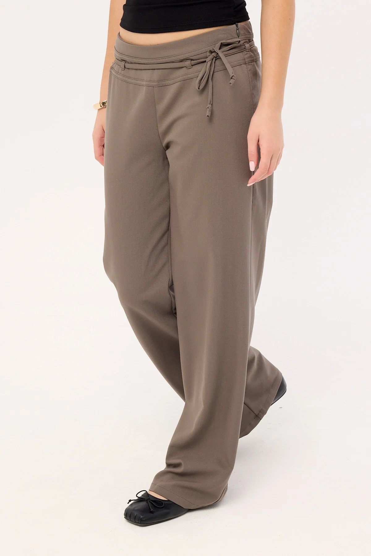 Luck & Trouble Kasey Low Rise Pant Grey - Image 3
