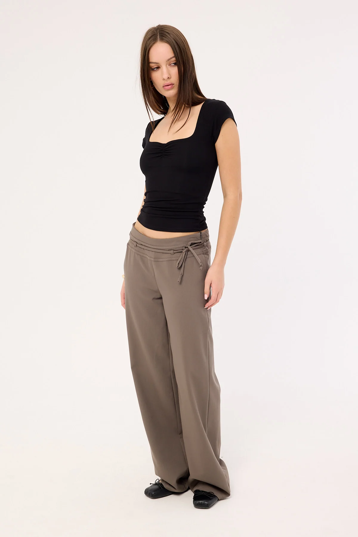 Luck & Trouble Kasey Low Rise Pant Grey - Image 4