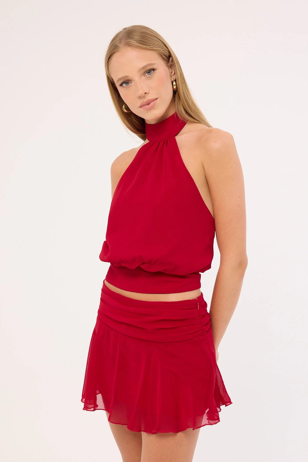 Luck & Trouble Kera Halter Top Red - Image 6