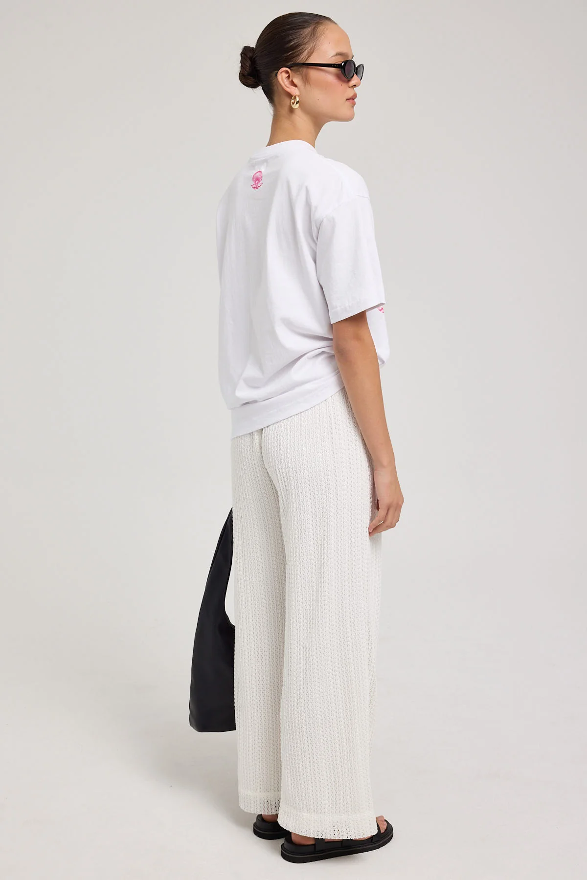 Luck & Trouble Kiara Mid Rise Relaxed Pant Off White - Image 3