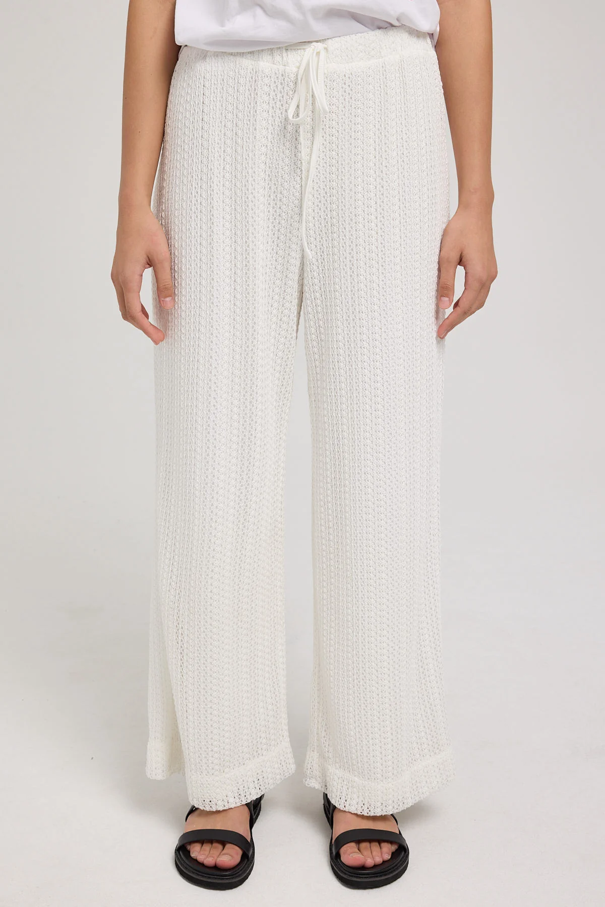 Luck & Trouble Kiara Mid Rise Relaxed Pant Off White - Image 6