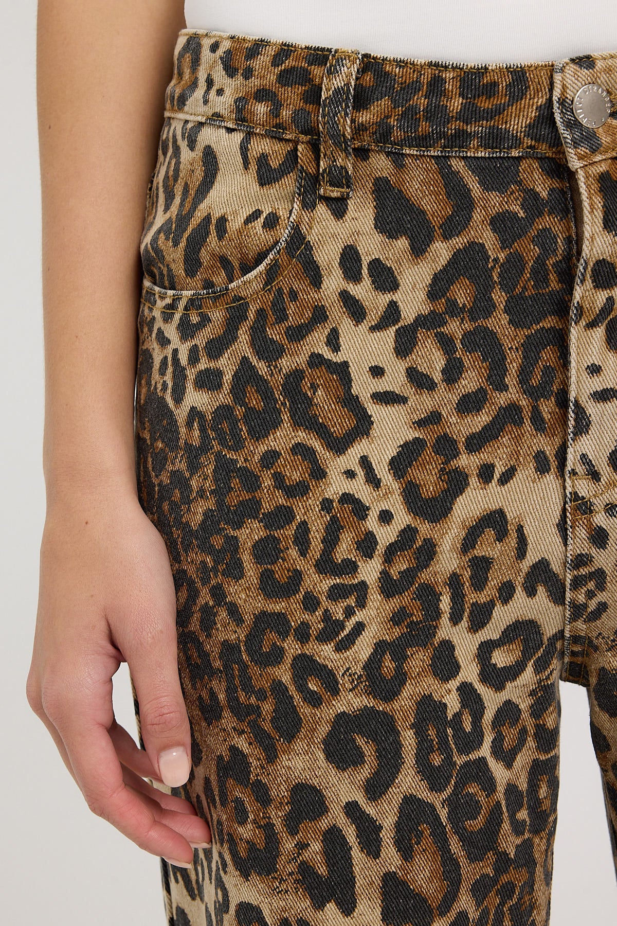 Luck & Trouble Lira Low Rise Baggy Leopard Pants Animal Print - Image 5