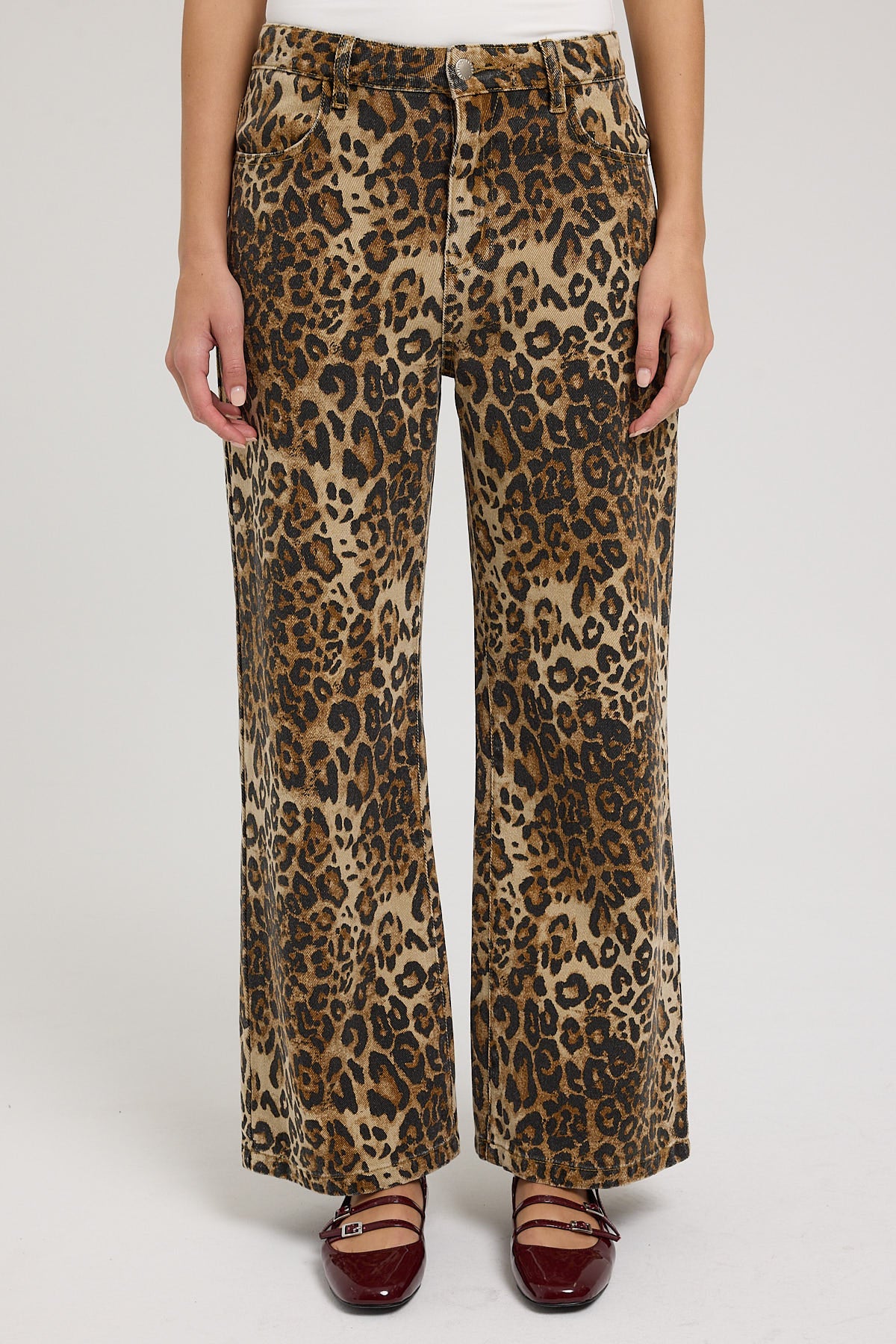 Luck & Trouble Lira Low Rise Baggy Leopard Pants Animal Print - Image 6