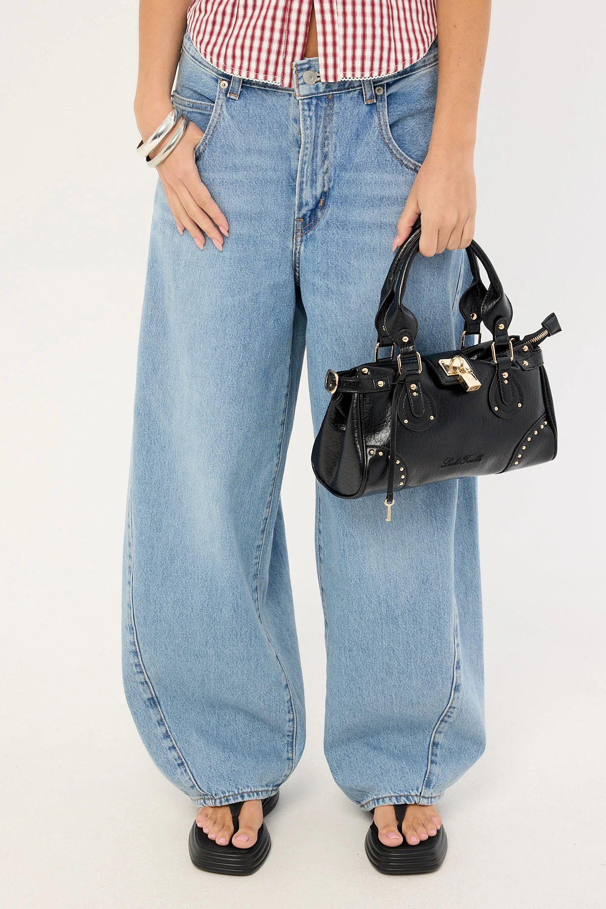 Luck & Trouble LOCKED UP SHOULDER BAG Washed Black - Image 4