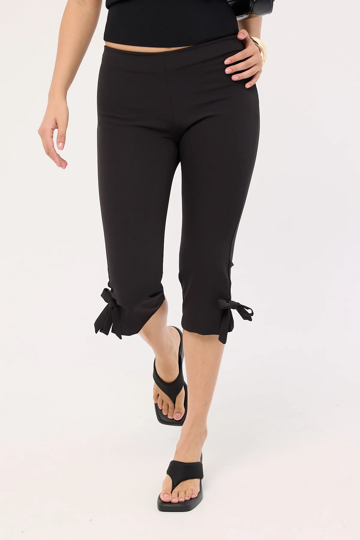 Luck & Trouble Lucy Capri Pants Black - Image 3