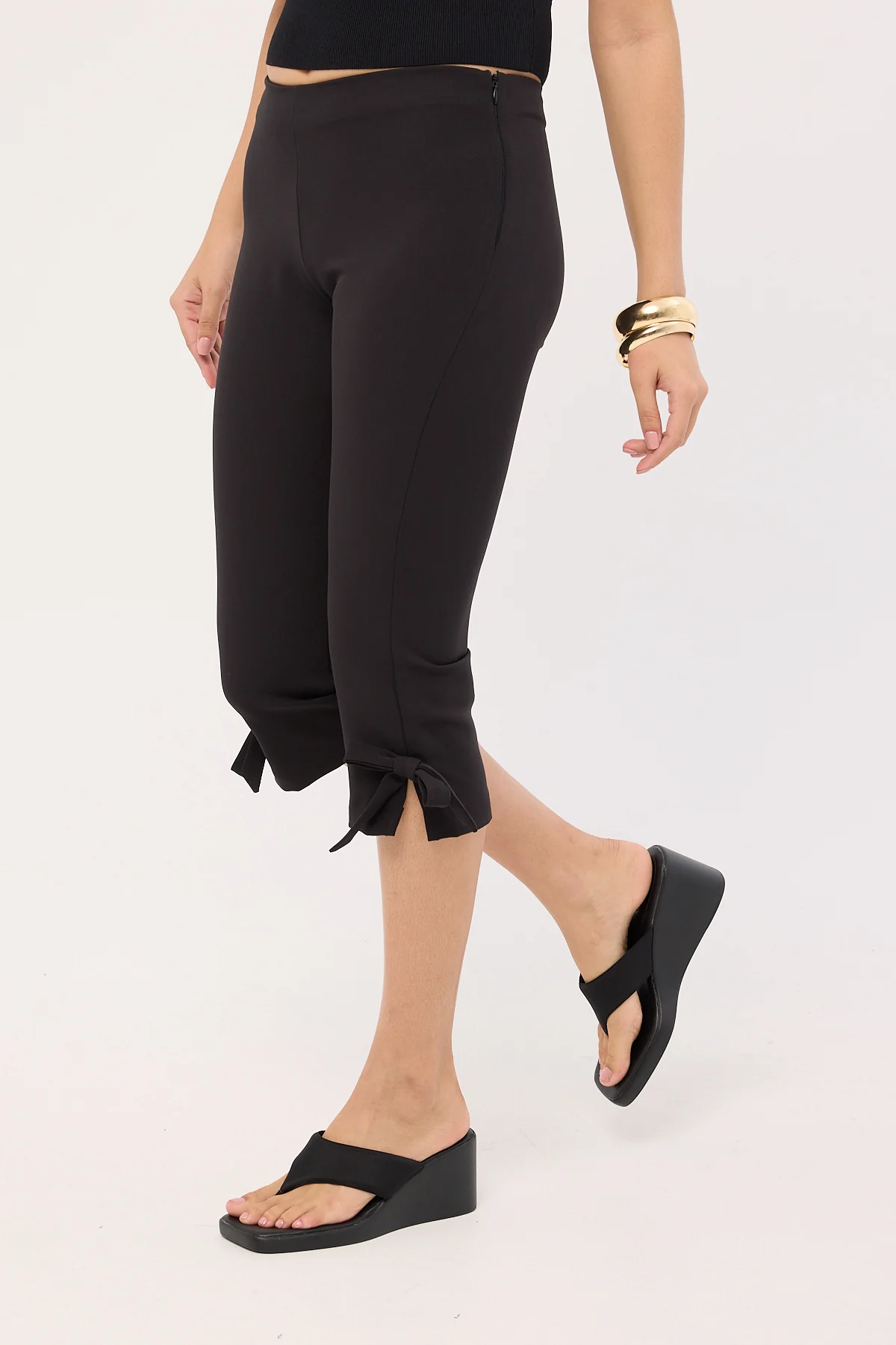 Luck & Trouble Lucy Capri Pants Black - Image 5