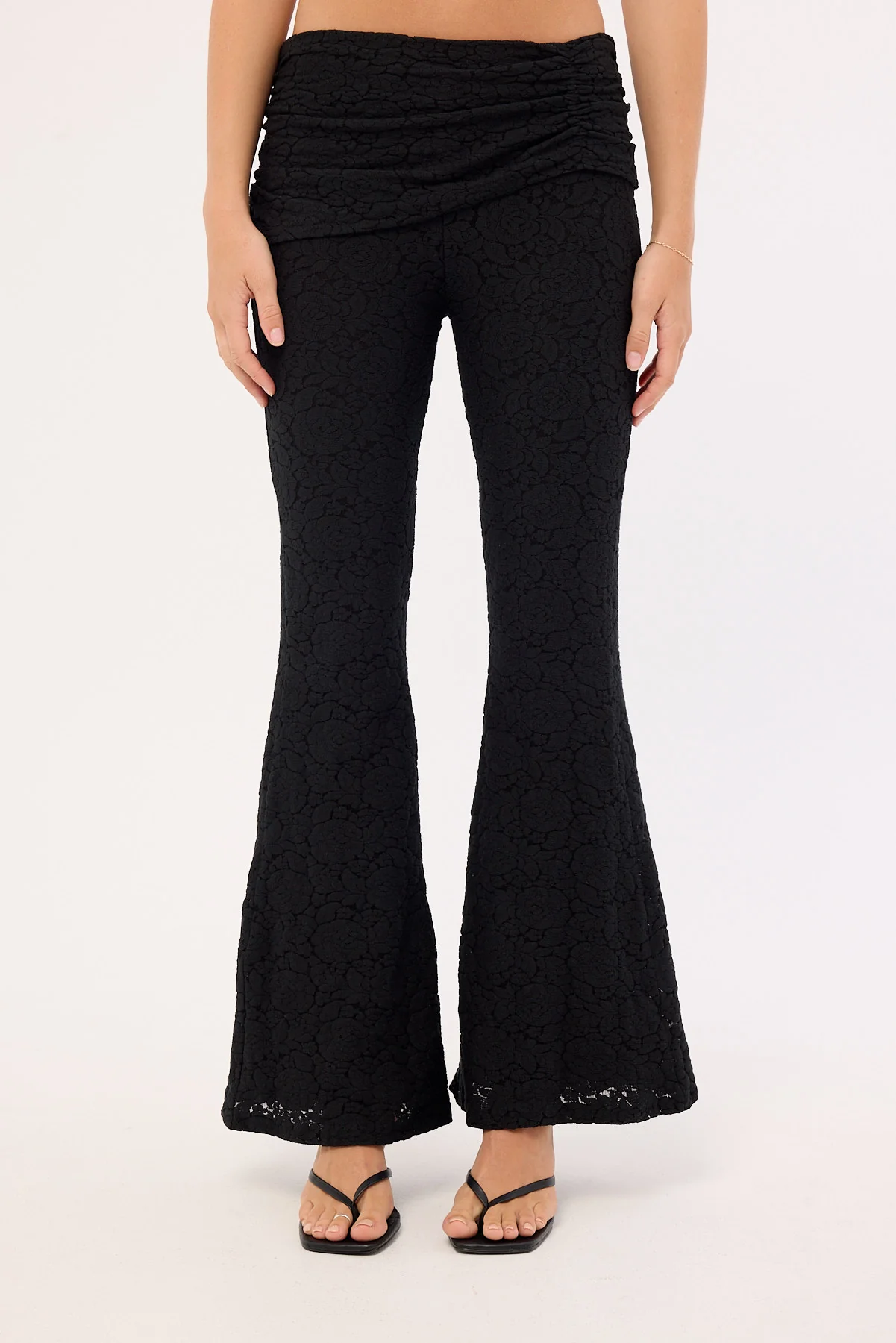 Luck & Trouble Lynna Lace Low Rise Pant Black - Image 6