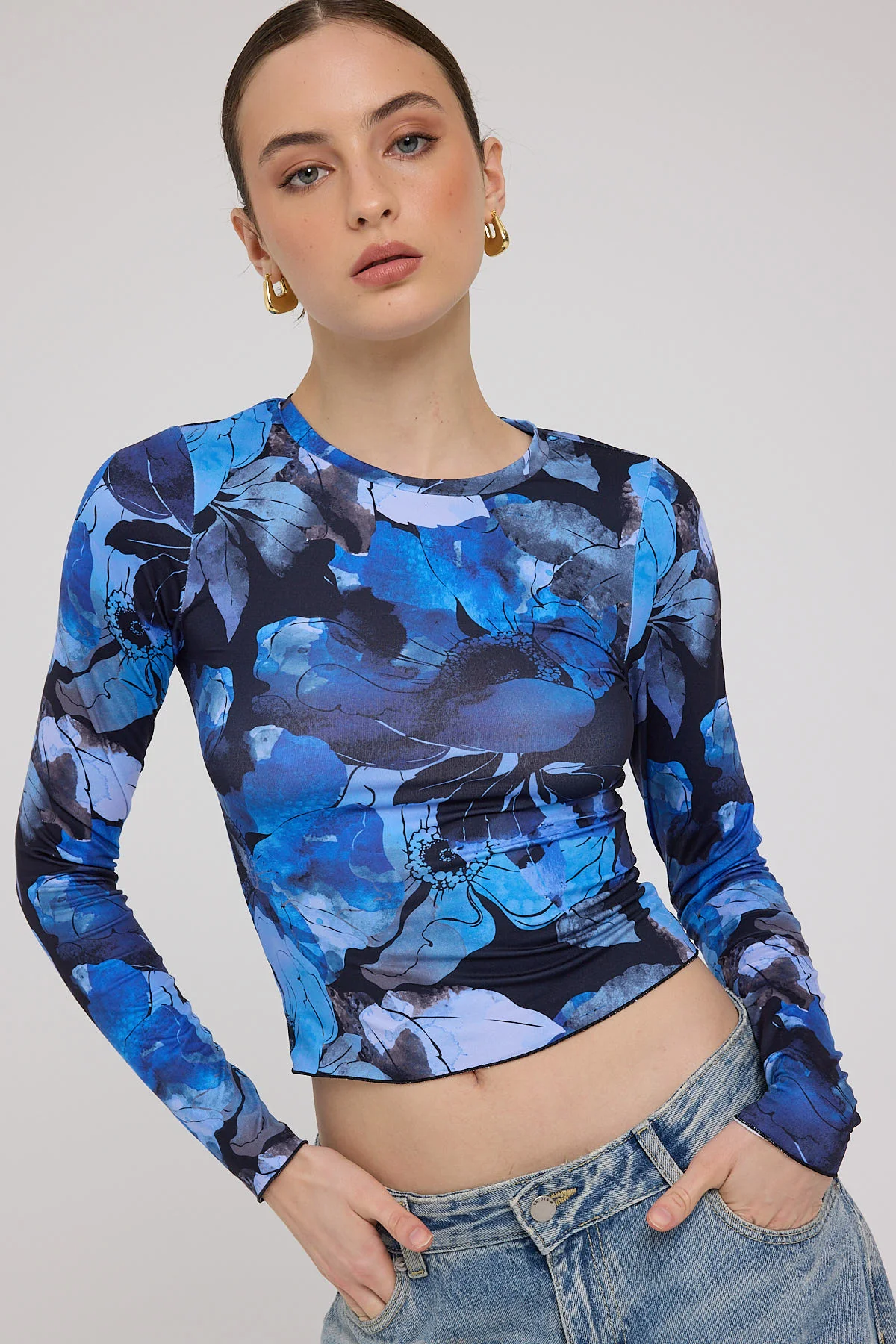 Luck & Trouble Macy Long Sleeve Tee Floral Print