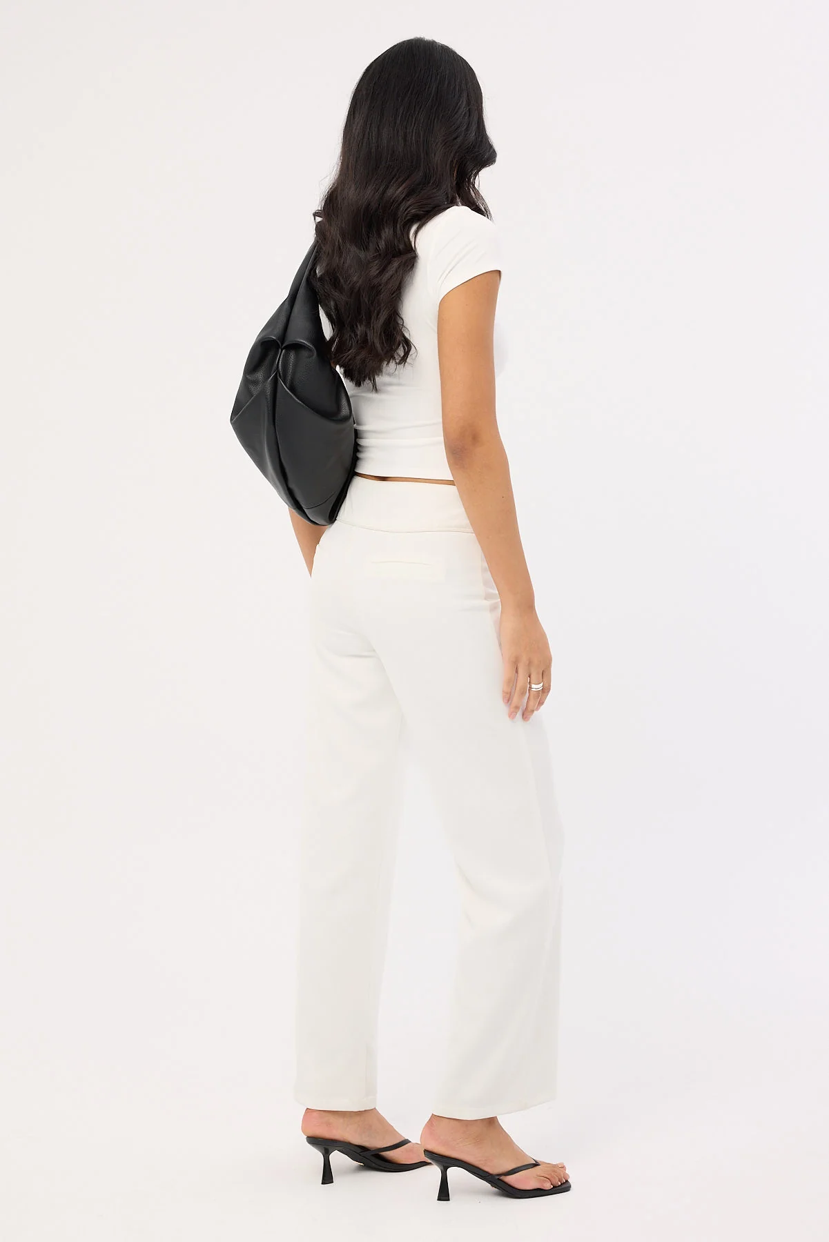 Luck & Trouble Marcia Mid Rise Pant White - Image 5