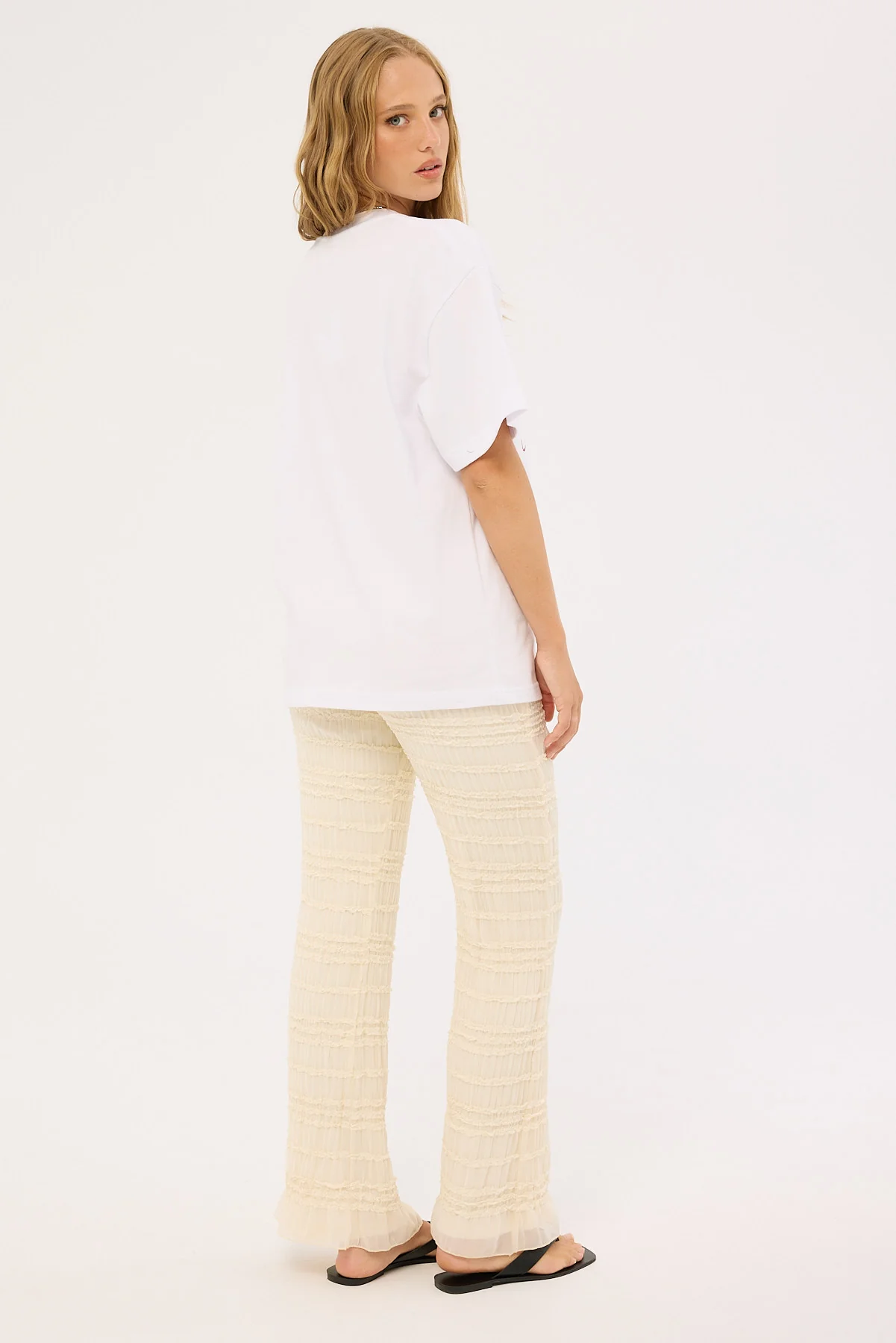 Luck & Trouble Marisole Mid Rise Pant Cream - Image 6