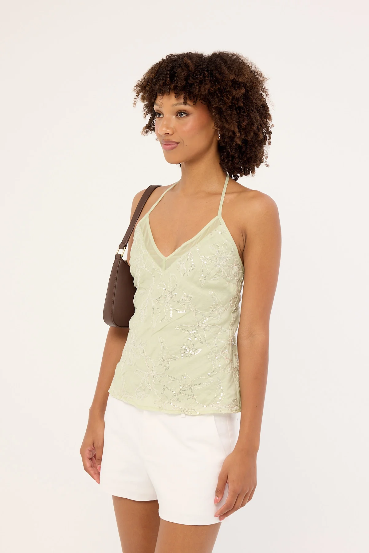 Luck & Trouble Mikka Low Rise Linen Short White - Image 3
