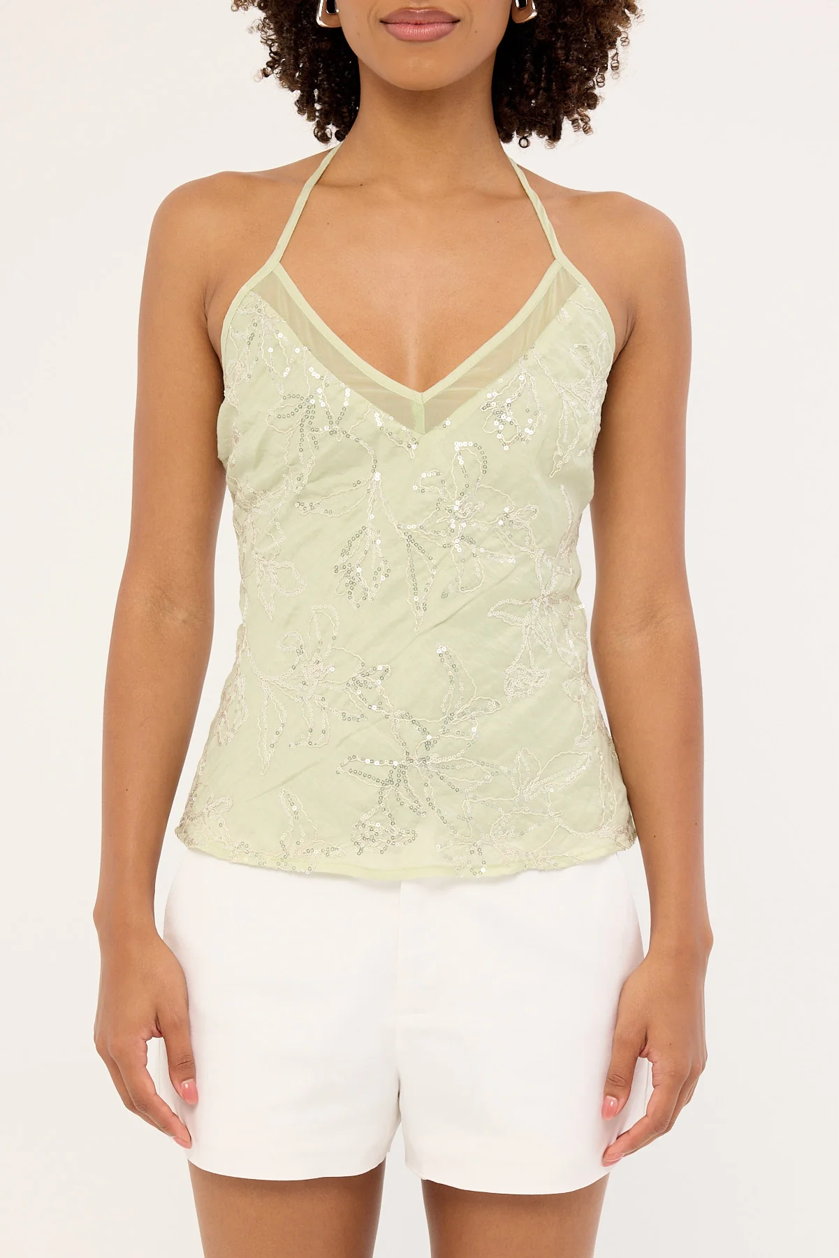 Luck & Trouble Mikka Low Rise Linen Short White - Image 5