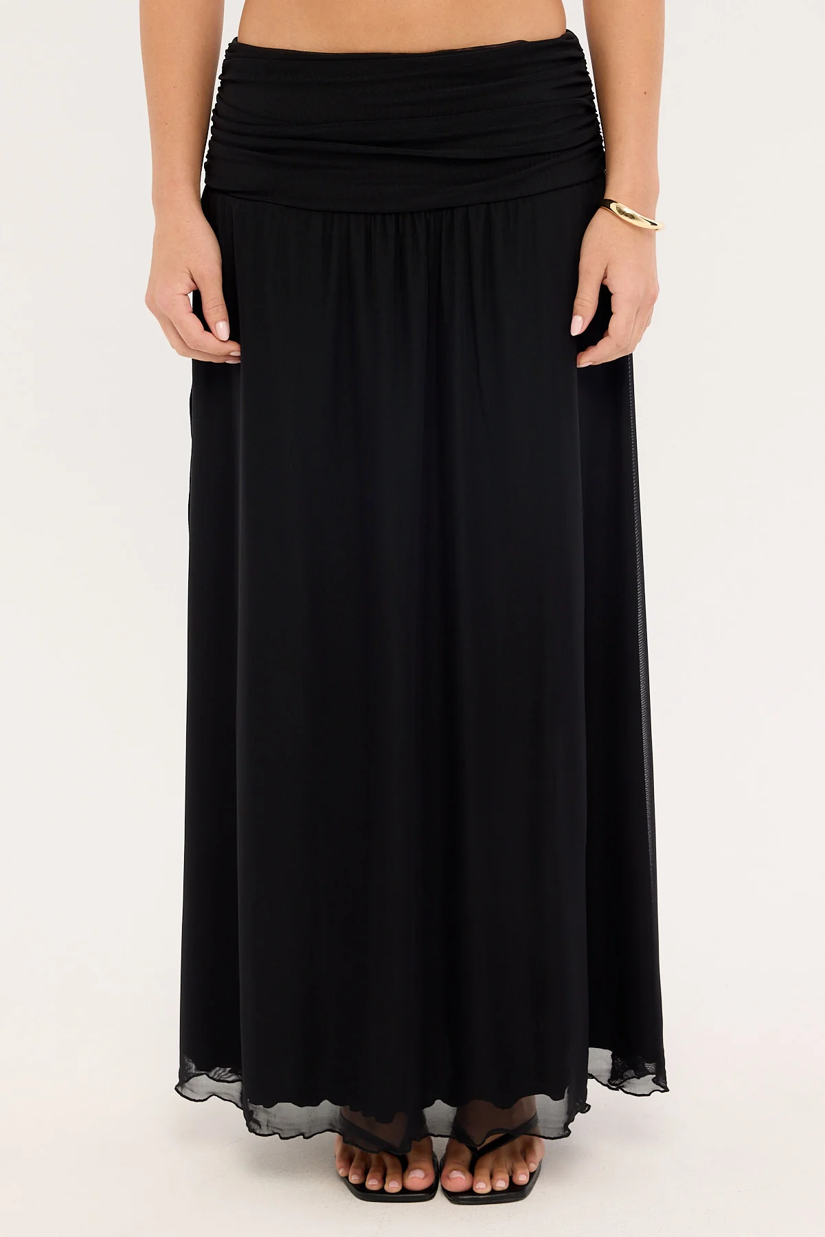 Luck & Trouble Miles Mesh Maxi Skirt Black - Image 8