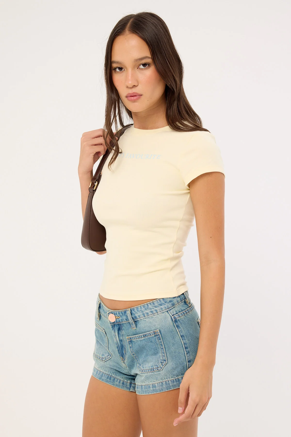 Luck & Trouble Mum's Favourite Baby Tee Yellow - Image 3