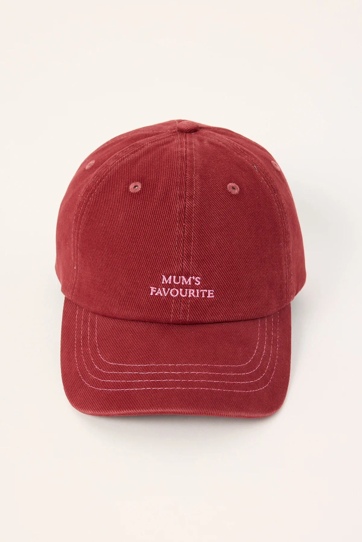 Luck & Trouble Mums Favourite Cap Burgundy