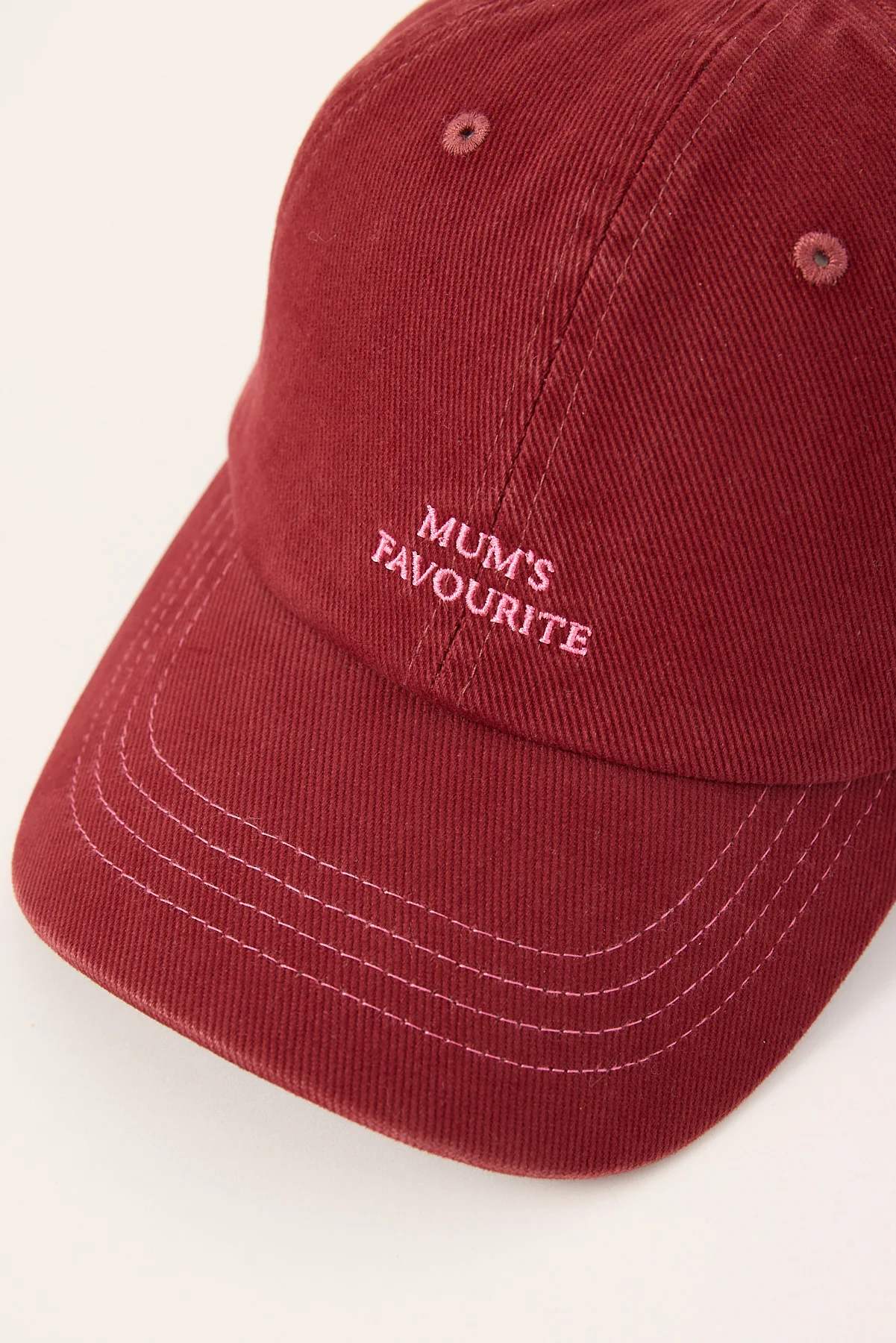 Luck & Trouble Mums Favourite Cap Burgundy - Image 2