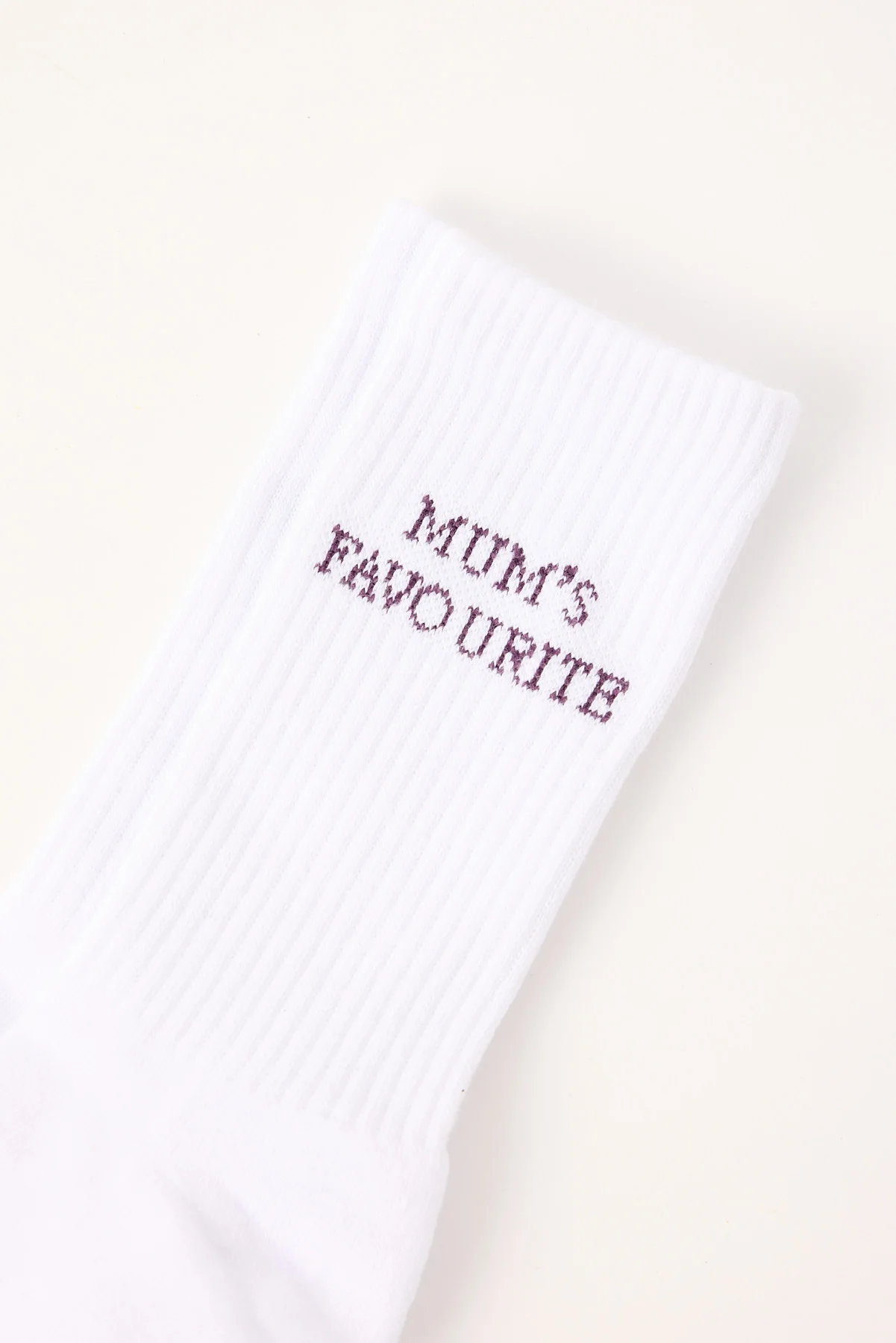 Luck & Trouble Mum's Favourite Sock White - Image 2