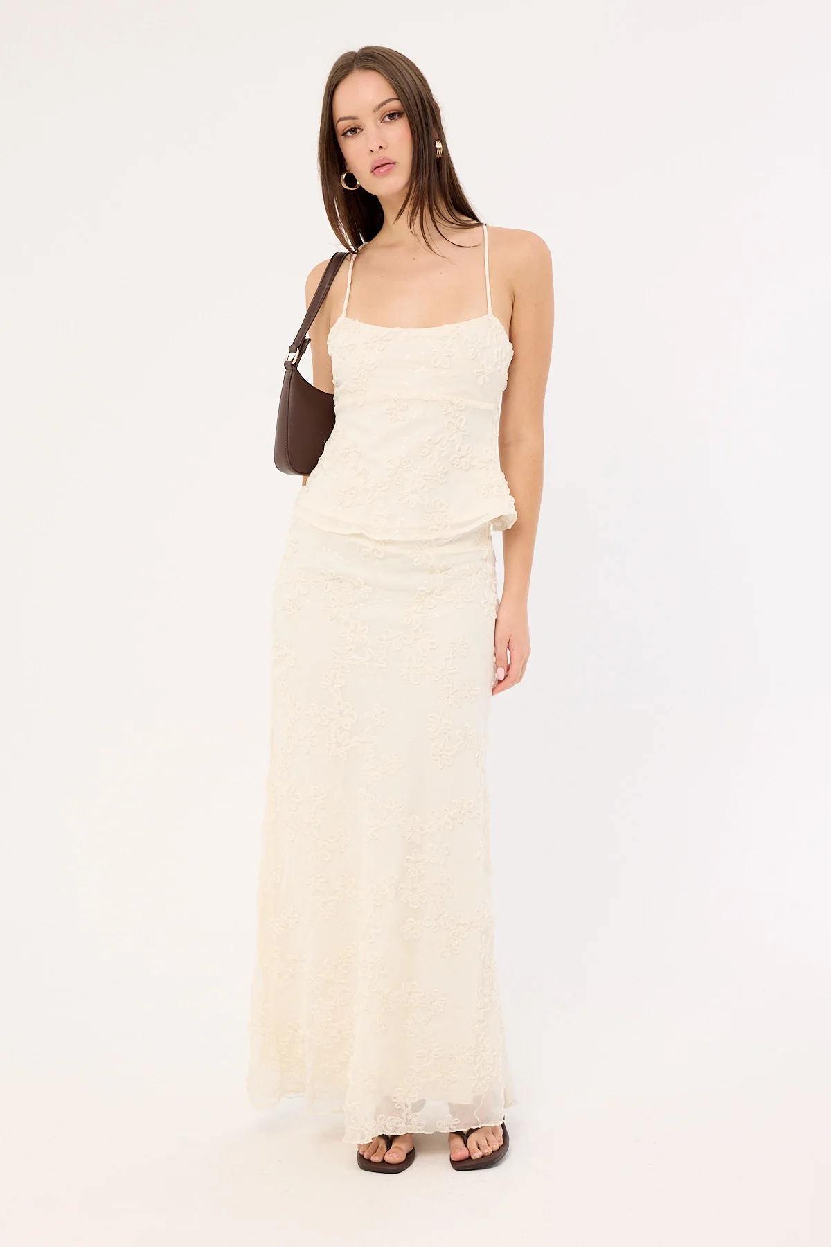Luck & Trouble Nala Lace Up Back Top Cream - Image 10