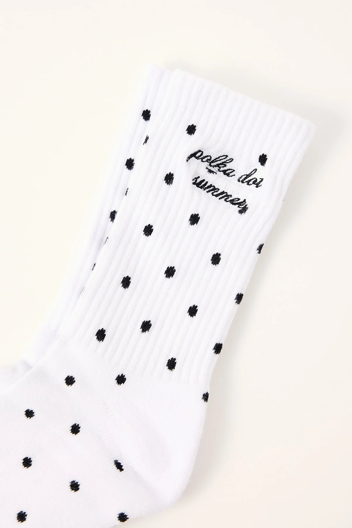 Luck & Trouble Polka Dot Summer Sock White Polka - Image 2