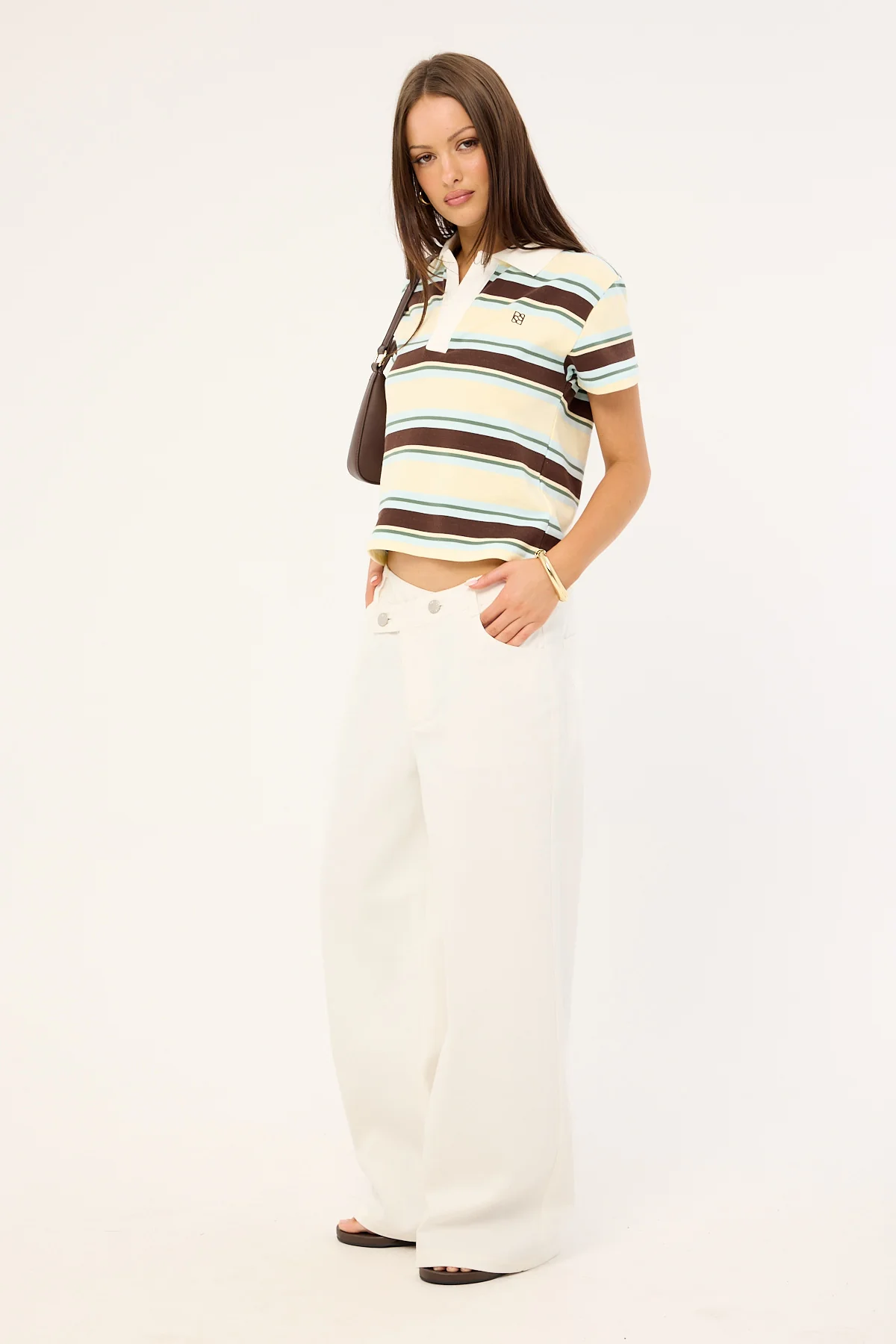 Luck & Trouble Romy Asymmetrical Drop Waistband White - Image 5