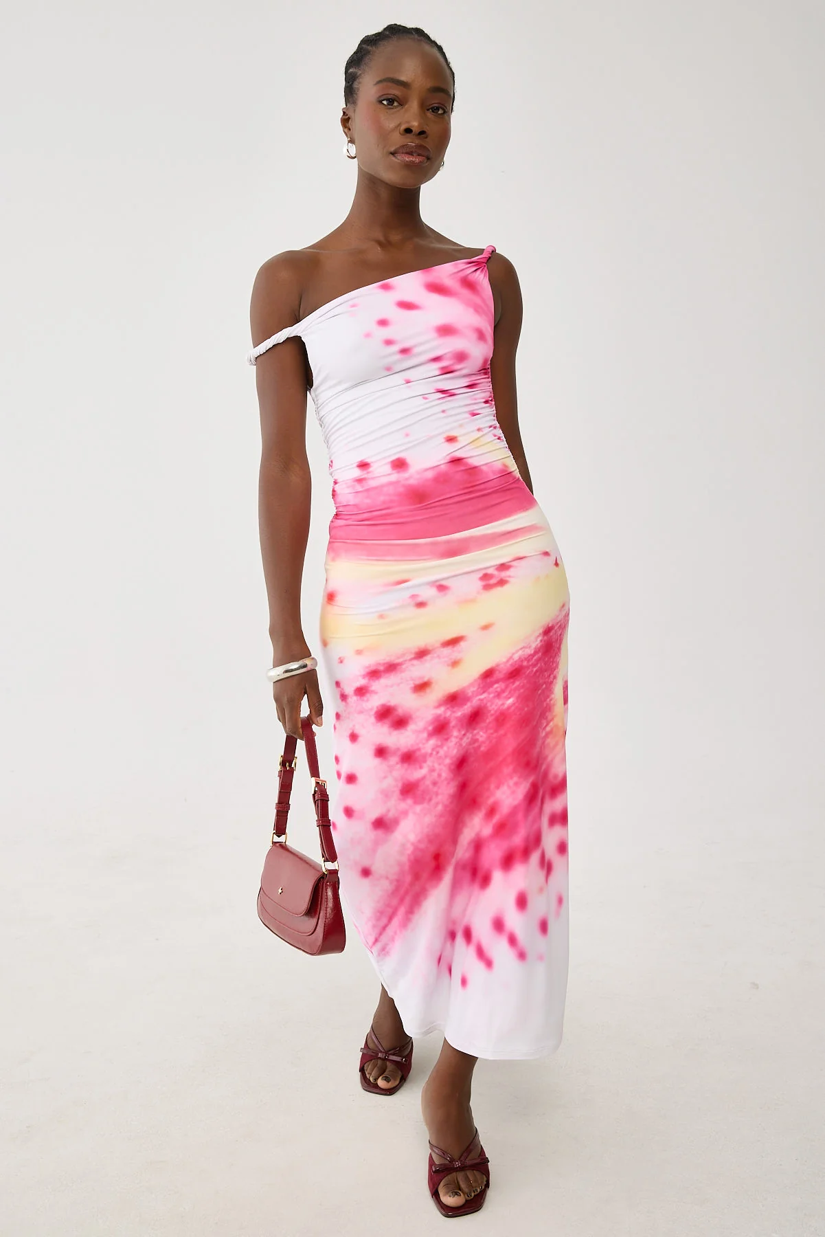 Luck & Trouble Sabine Printed Jersey Midi Dress Floral Print - Image 2