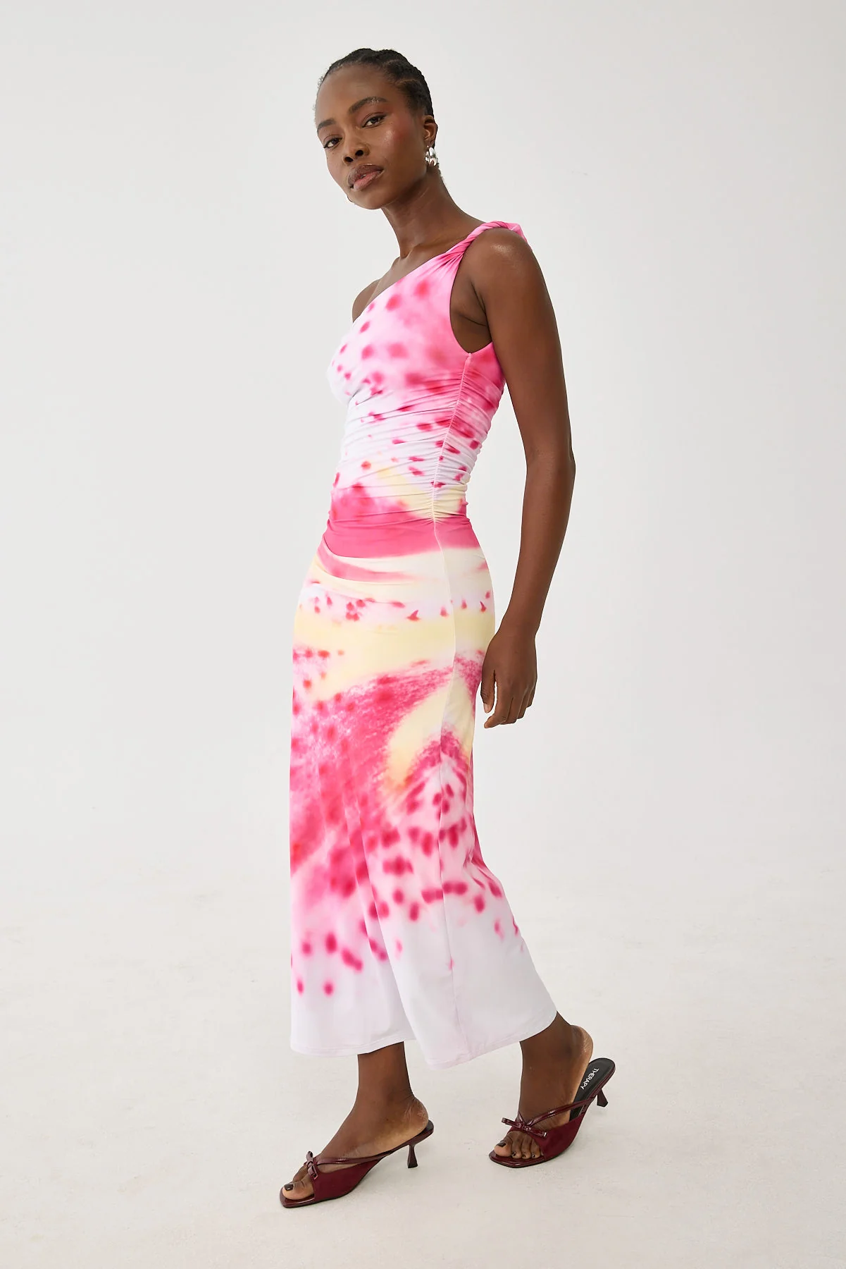 Luck & Trouble Sabine Printed Jersey Midi Dress Floral Print - Image 4