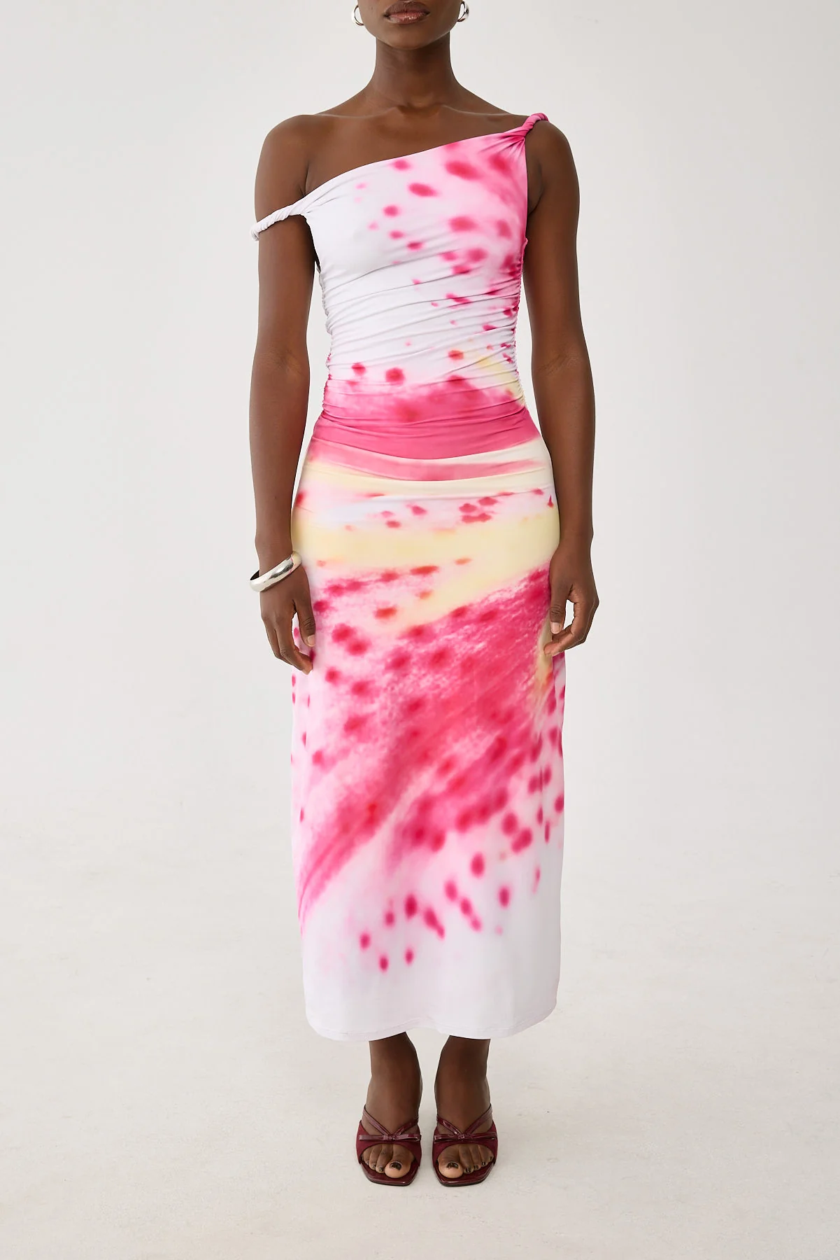 Luck & Trouble Sabine Printed Jersey Midi Dress Floral Print - Image 7