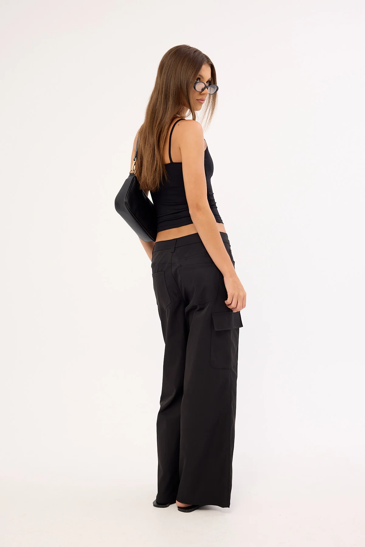 Luck & Trouble Sahara Low Rise Cargo Pant Black - Image 5