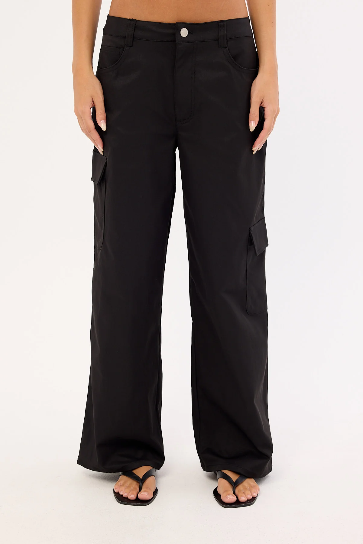 Luck & Trouble Sahara Low Rise Cargo Pant Black - Image 7