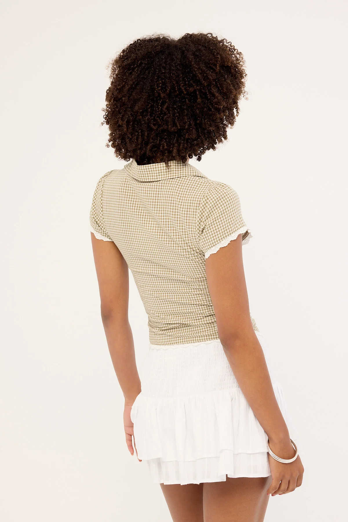 Luck & Trouble Sienne Frill Mini Skirt White - Image 4