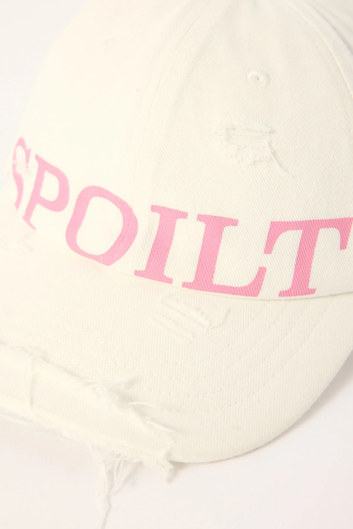 Luck & Trouble Spoilt Dad Cap White - Image 2