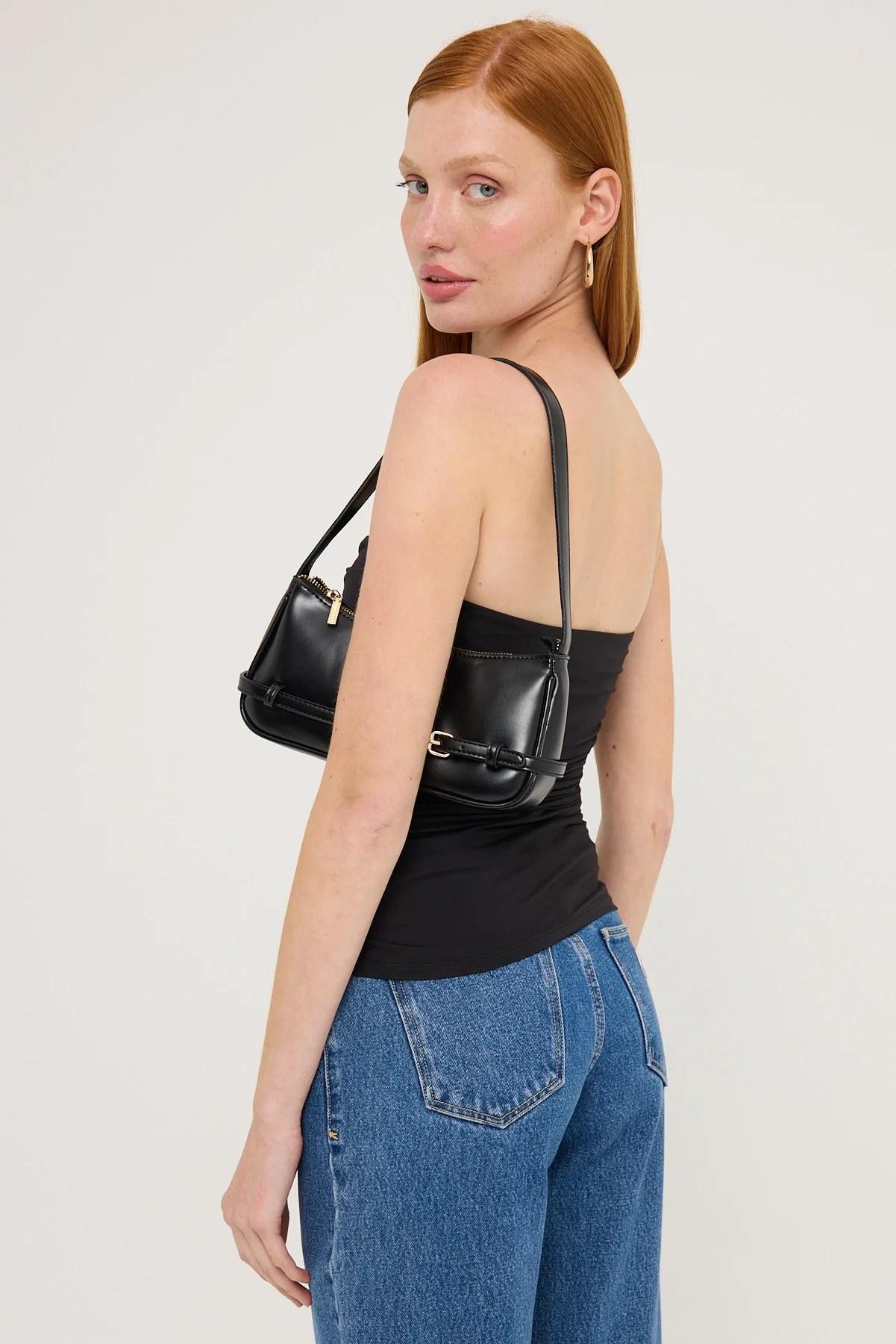 Luck & Trouble Stasia Strapless Jersey Top Black - Image 3