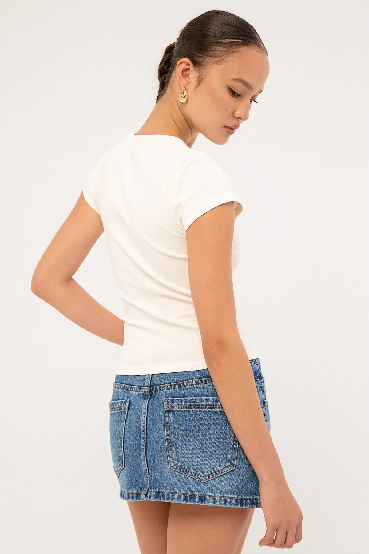 Luck & Trouble Strawberry Market Baby Tee White - Image 7