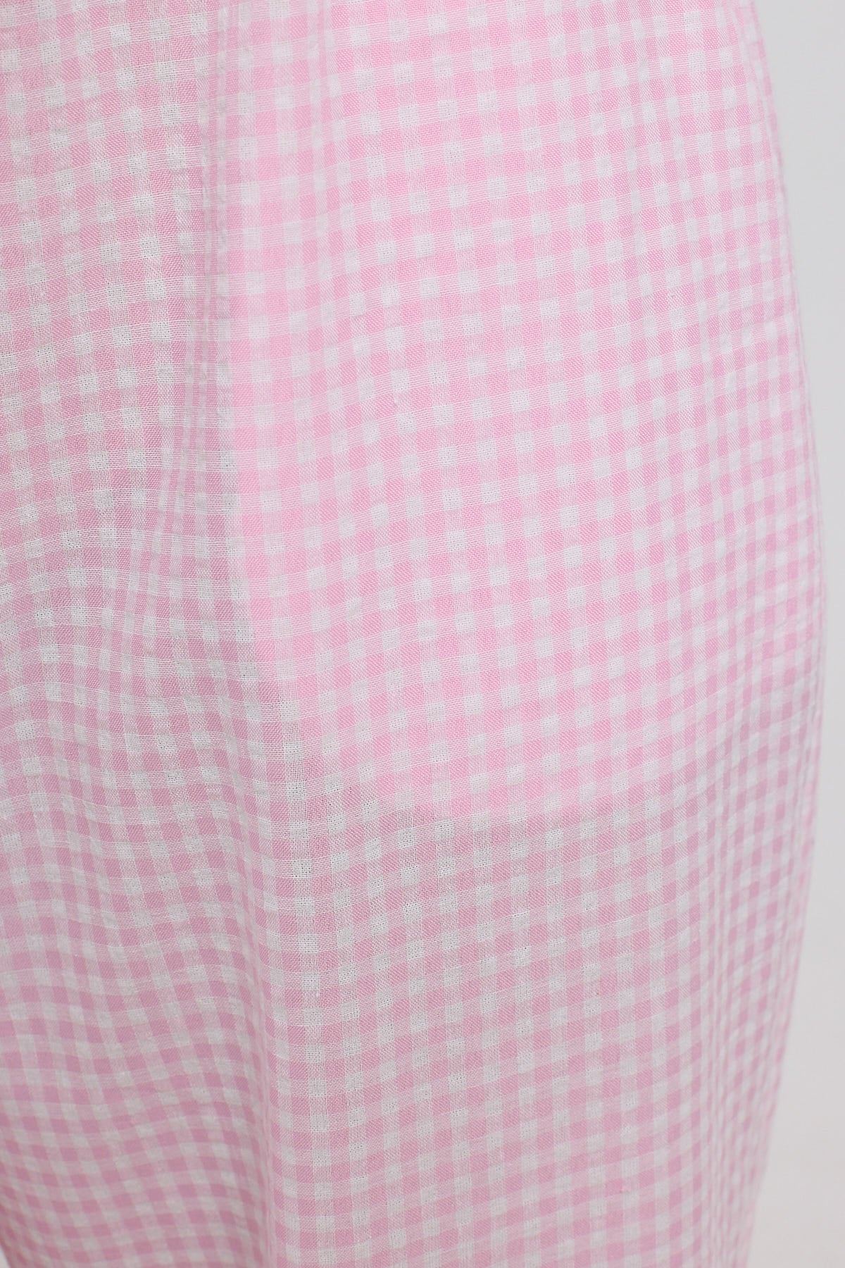 Luck & Trouble Sunny Side Elasticated Gingham Pants Pink Gingham - Image 5