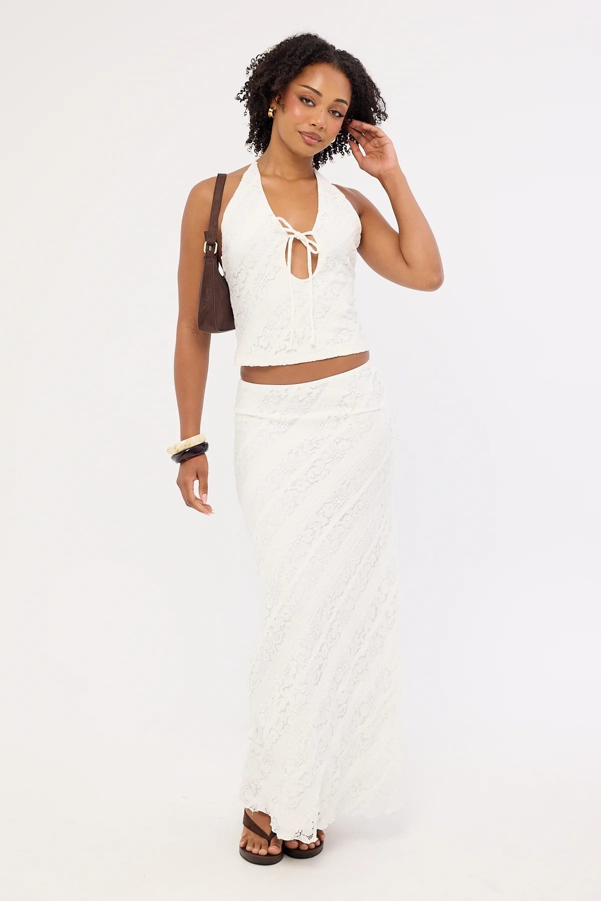 Luck & Trouble Thessia Maxi Skirt White - Image 2