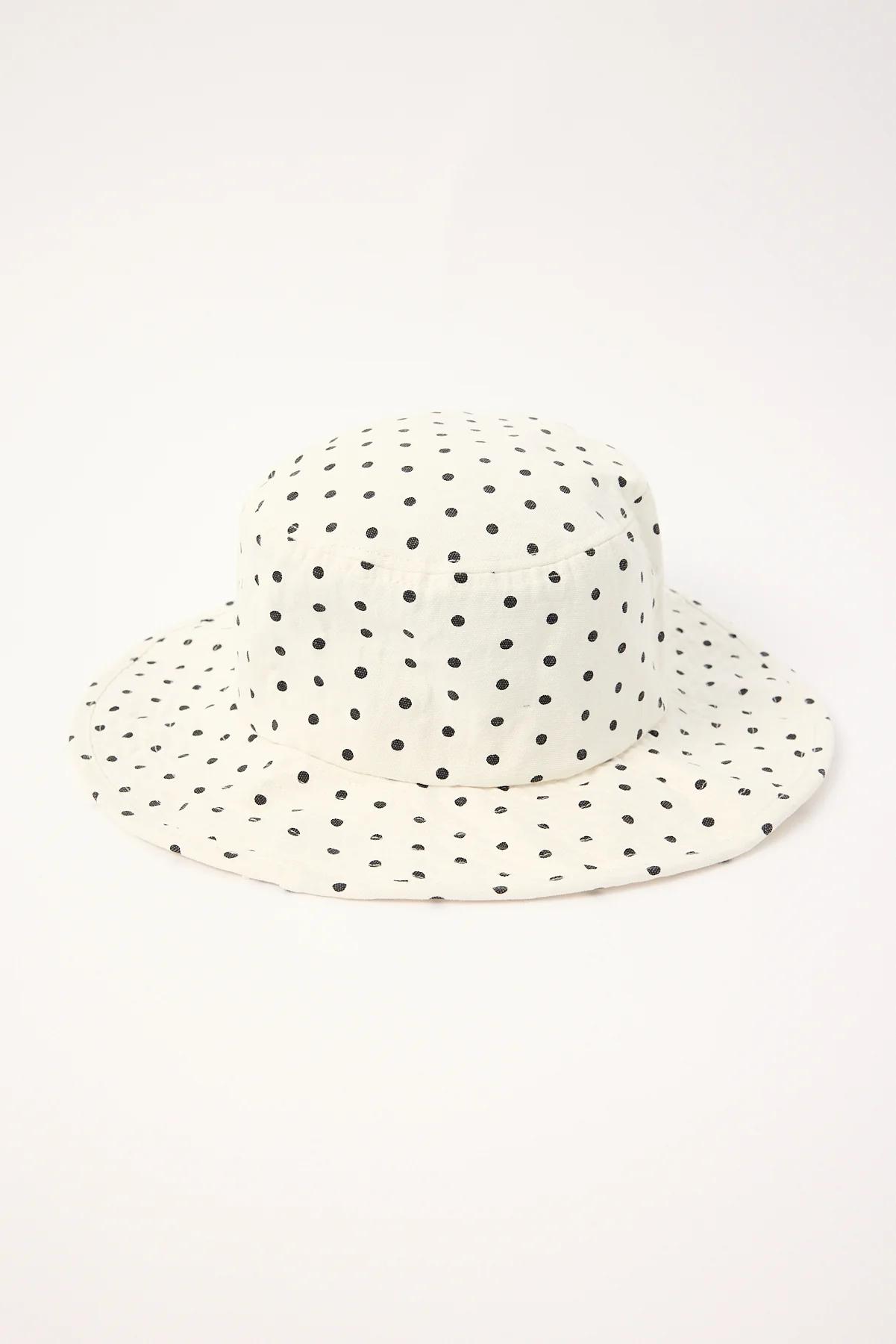 Luck & Trouble Tides Wide Brim Bucket Hat White Polka - Image 3