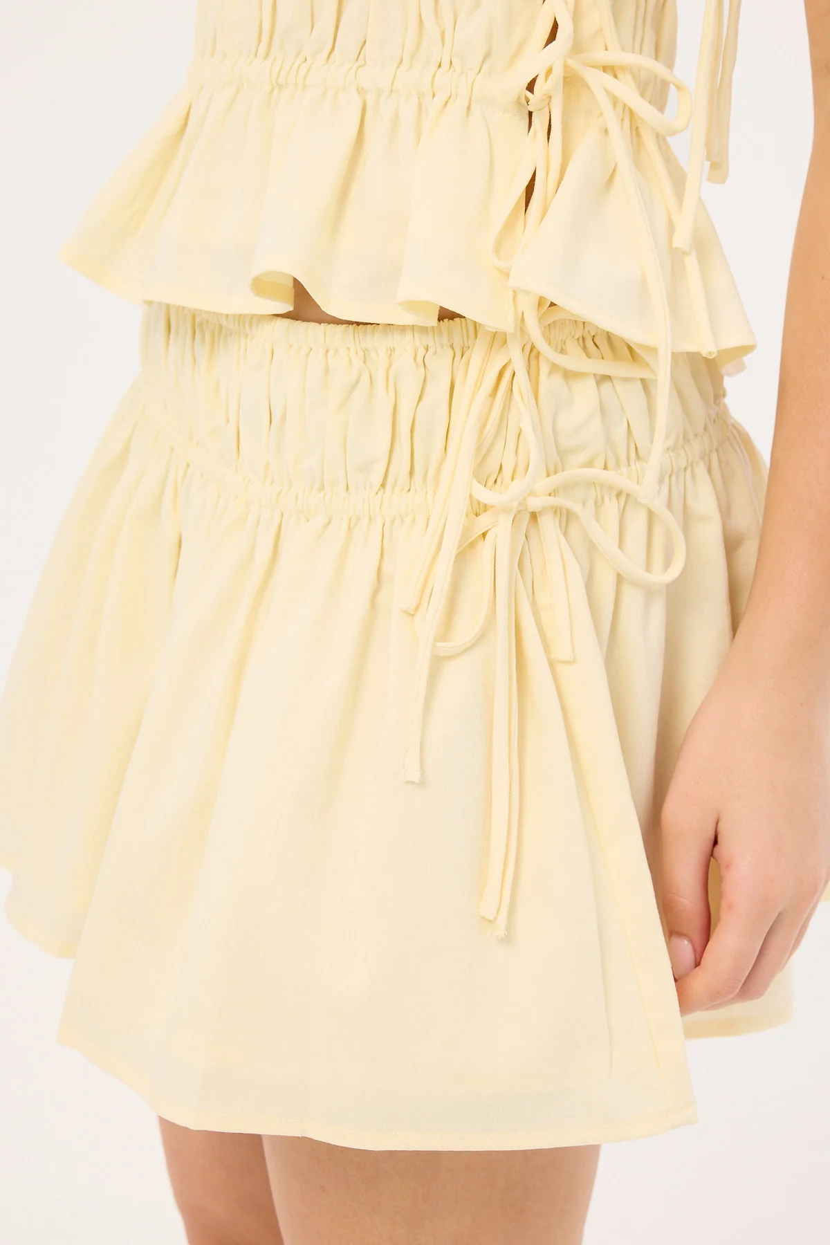 Luck & Trouble Verona Mini Skirt Butter - Image 4