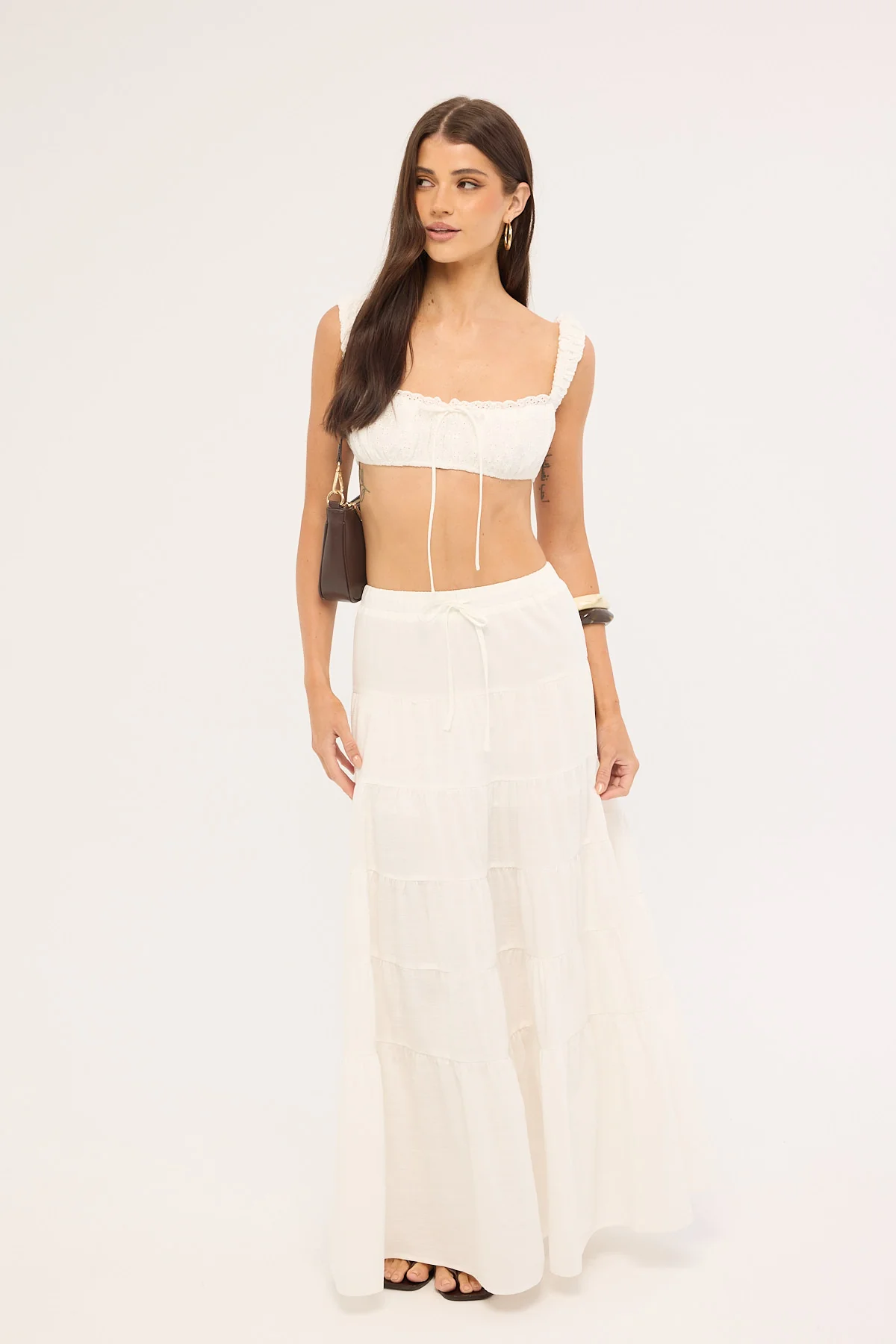 Luck & Trouble Winona Broderie Bralette White - Image 4
