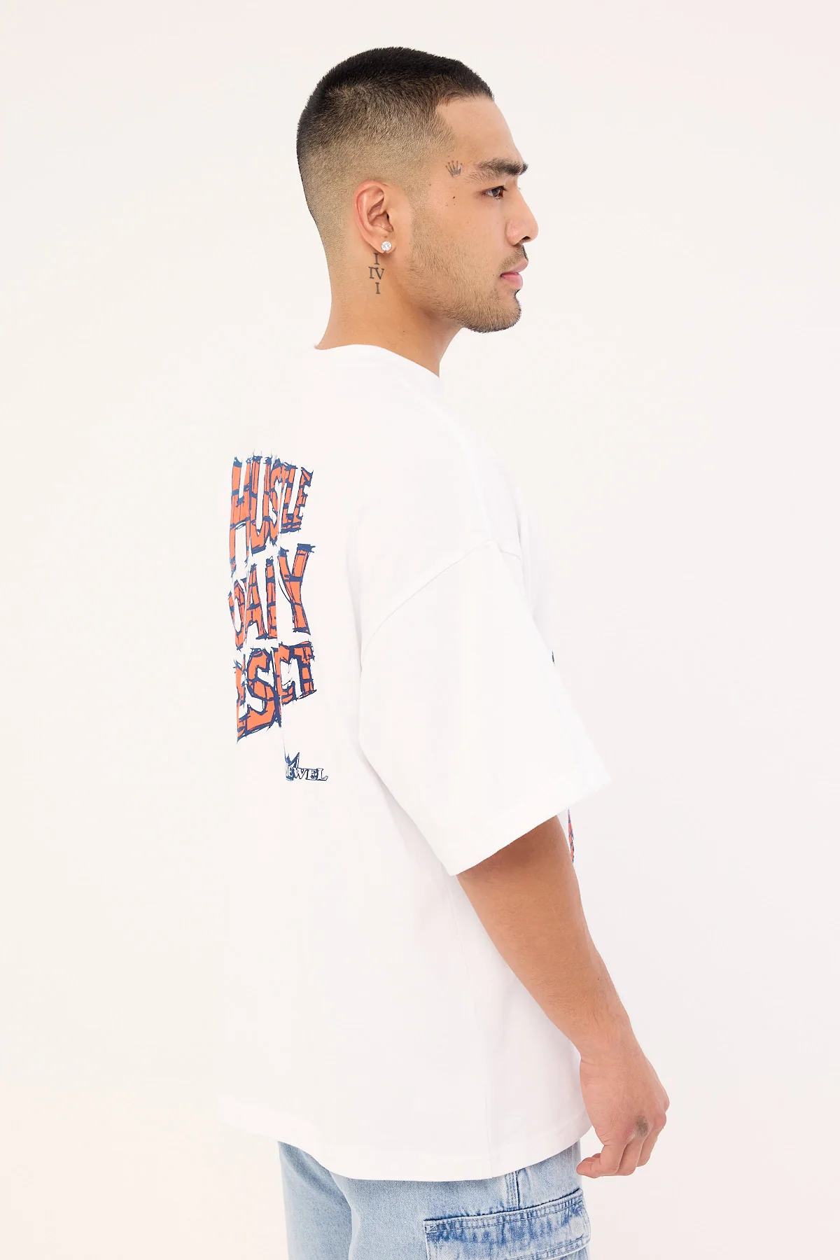 Mitchell & Ness John Cena Hustle Boxy Tee Vintage White - Image 7
