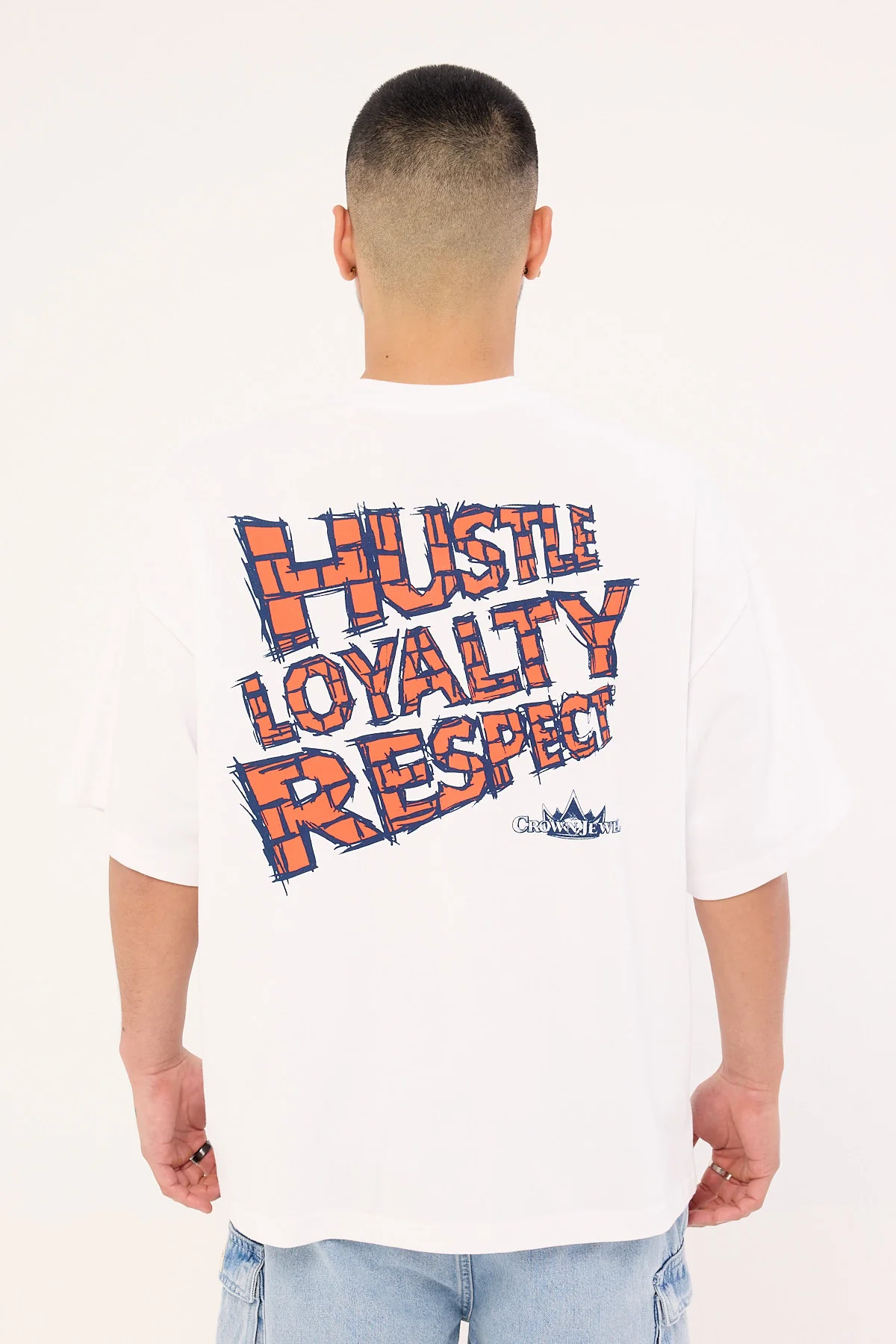 Mitchell & Ness John Cena Hustle Boxy Tee Vintage White - Image 8