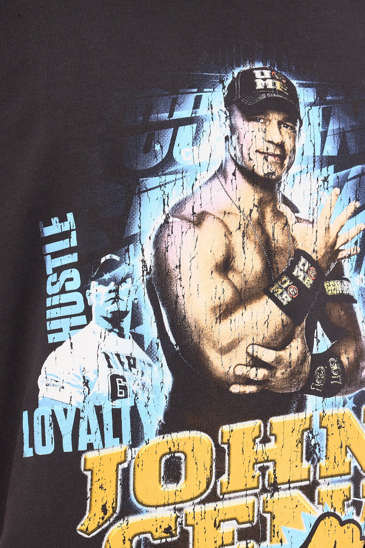 Mitchell & Ness John Cena Hustle Oversize Boxy Tee Faded Black - Image 3