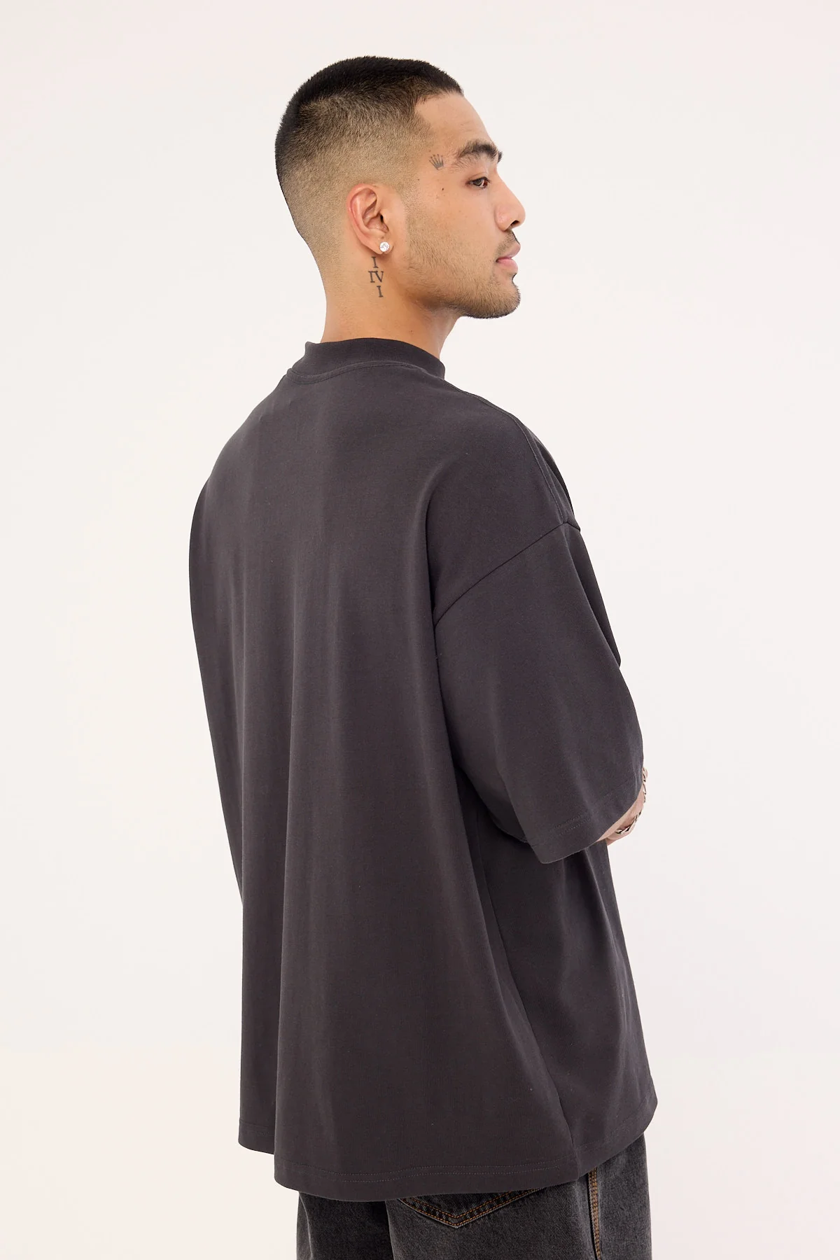 Mitchell & Ness John Cena Hustle Oversize Boxy Tee Faded Black - Image 5