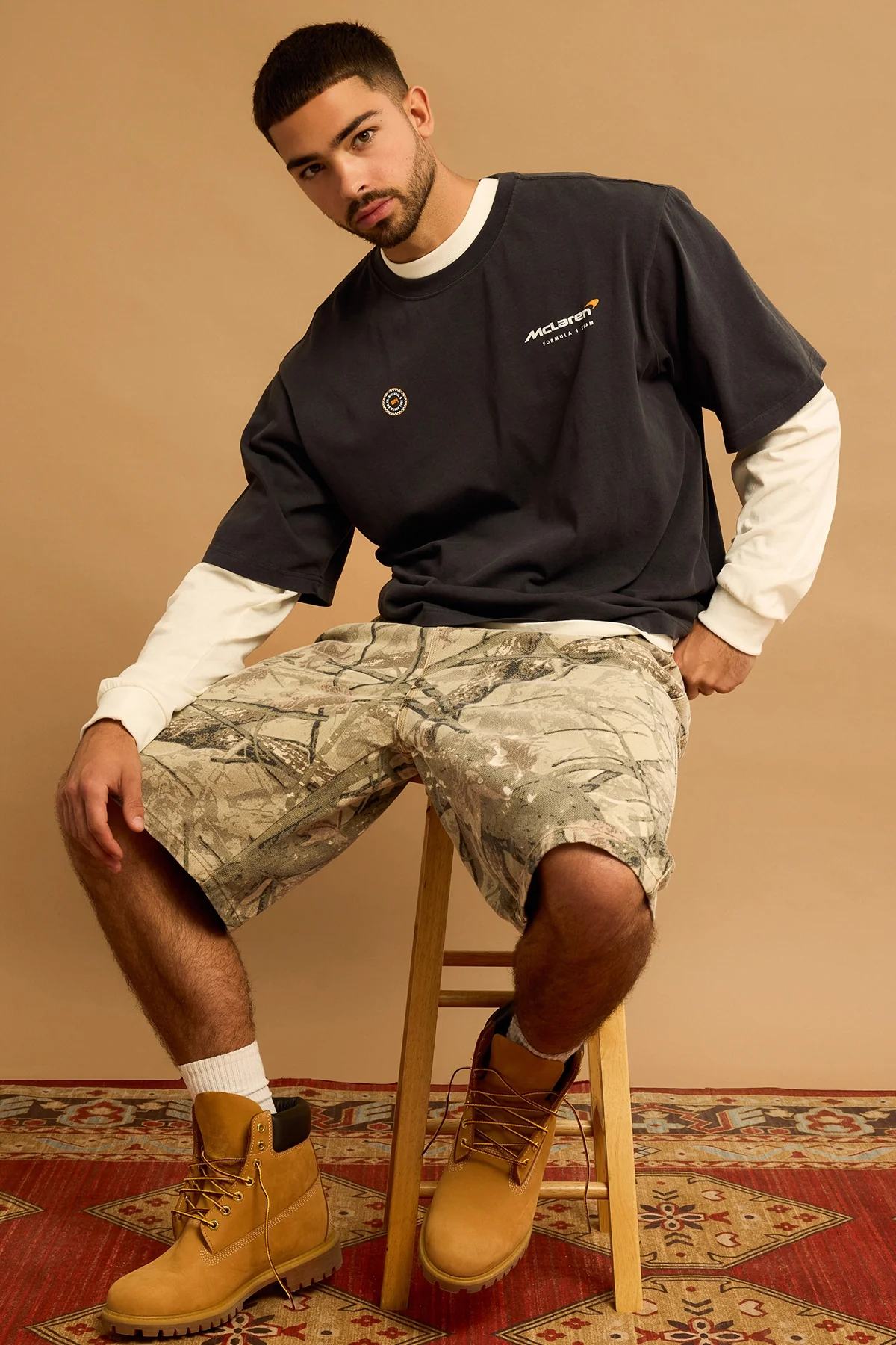 Mitchell & Ness McLaren 1963 Boxy Tee Faded Black - Image 2